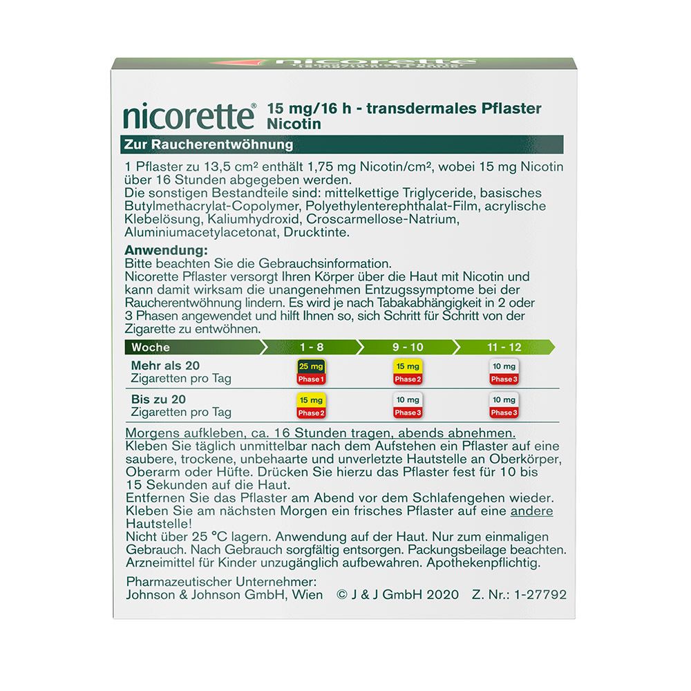 nicorette® transdermales Pflaster 15mg/16h