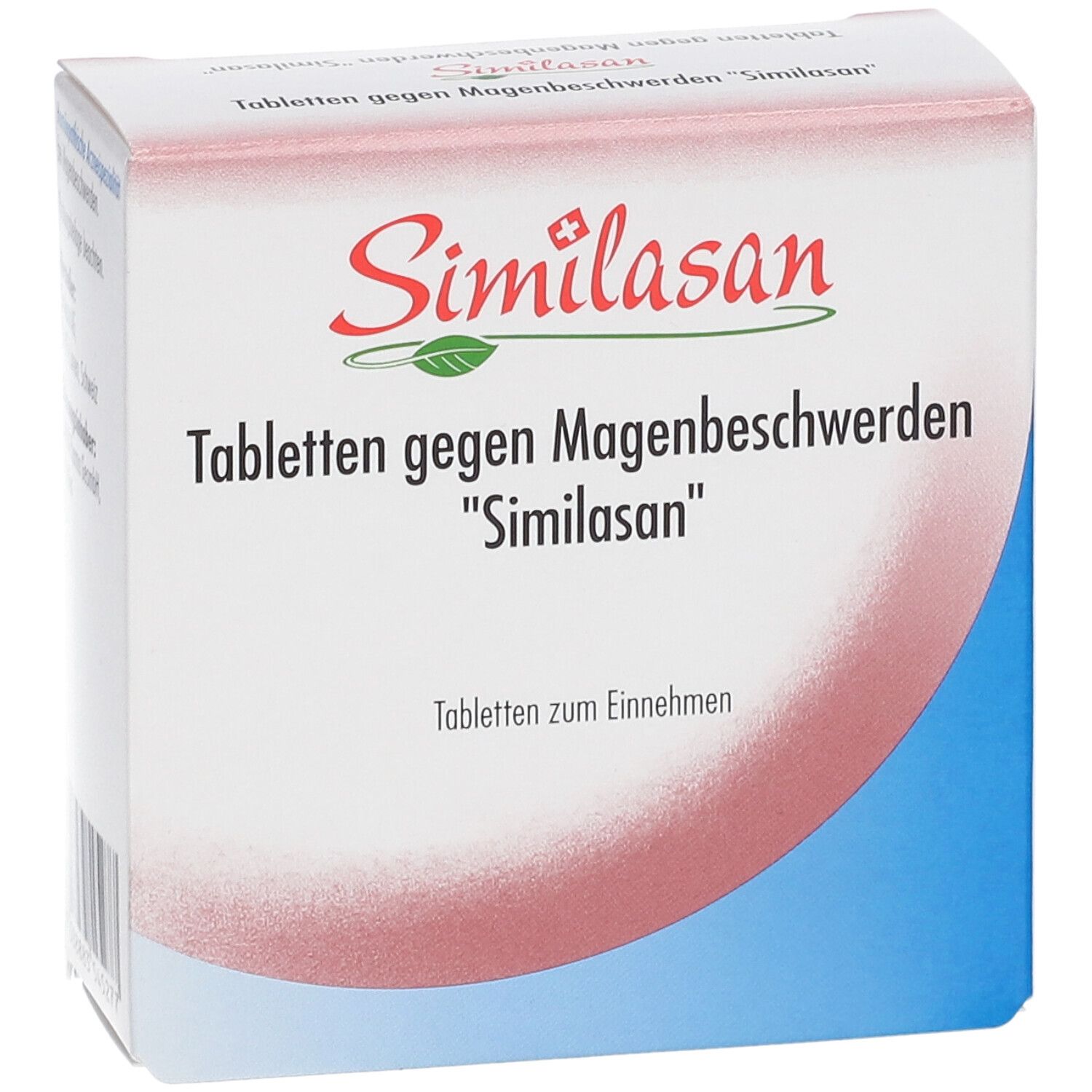 Schachtel mit Tabletten gegen Magenbeschwerden. Marke Similasan. Detailansicht.