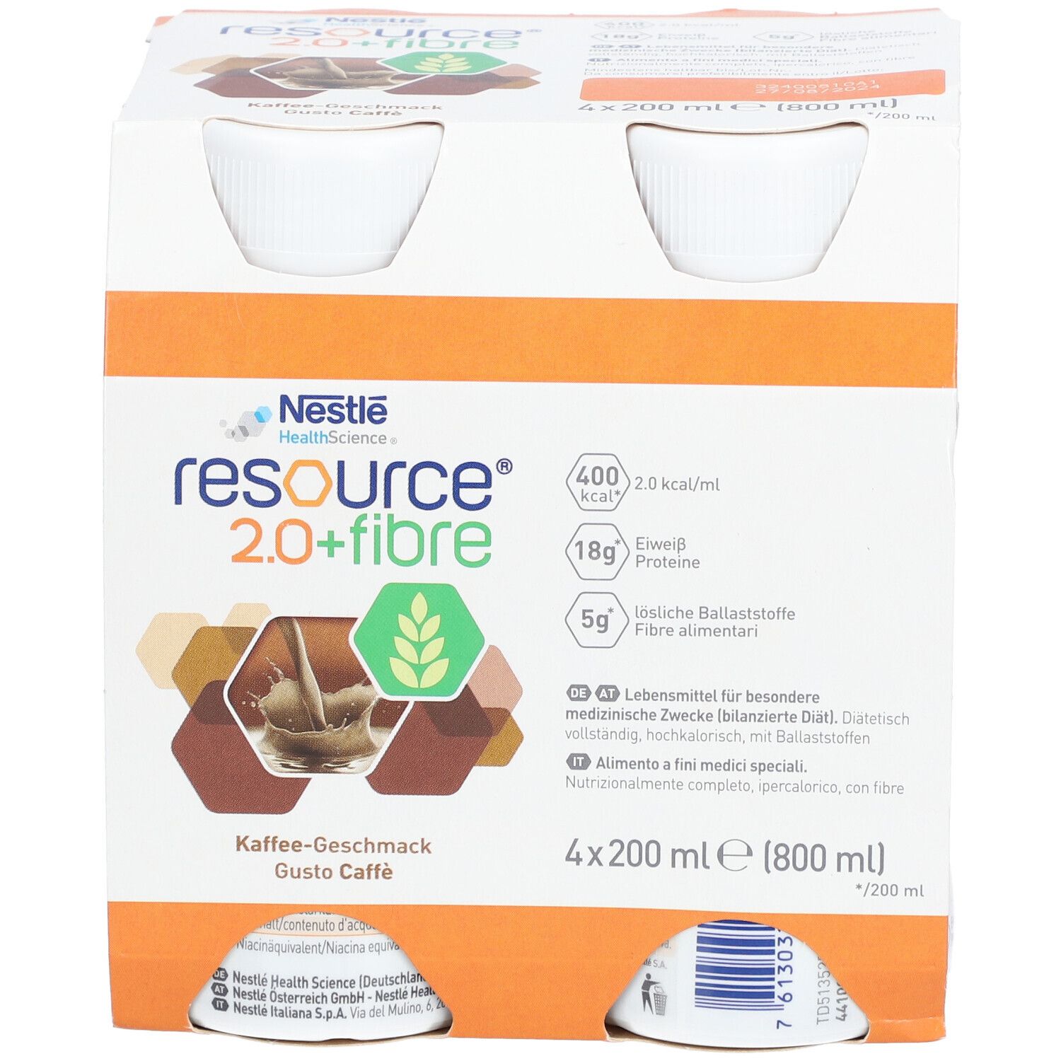 Nestlé Resource 2.0+fibre Kaffee