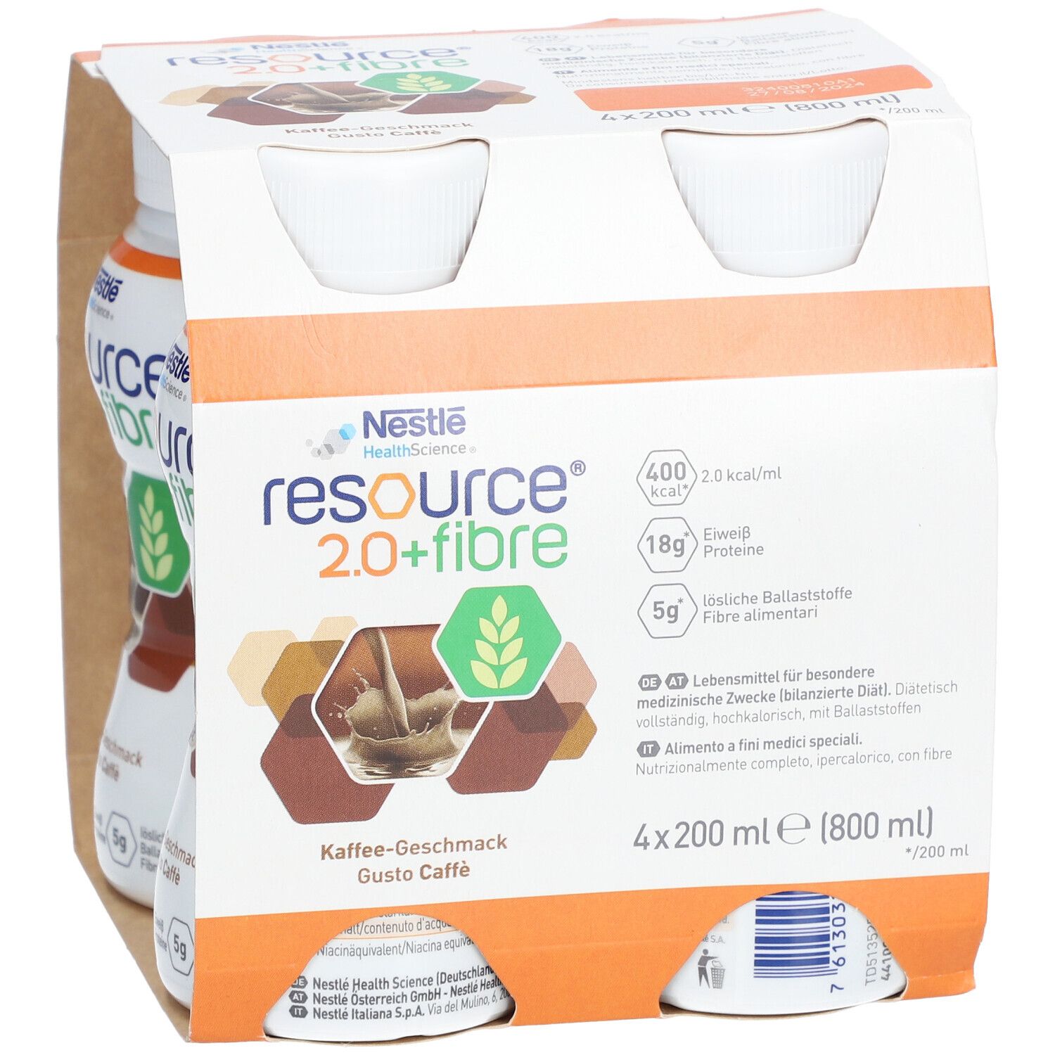 Nestlé Resource 2.0+fibre Kaffee