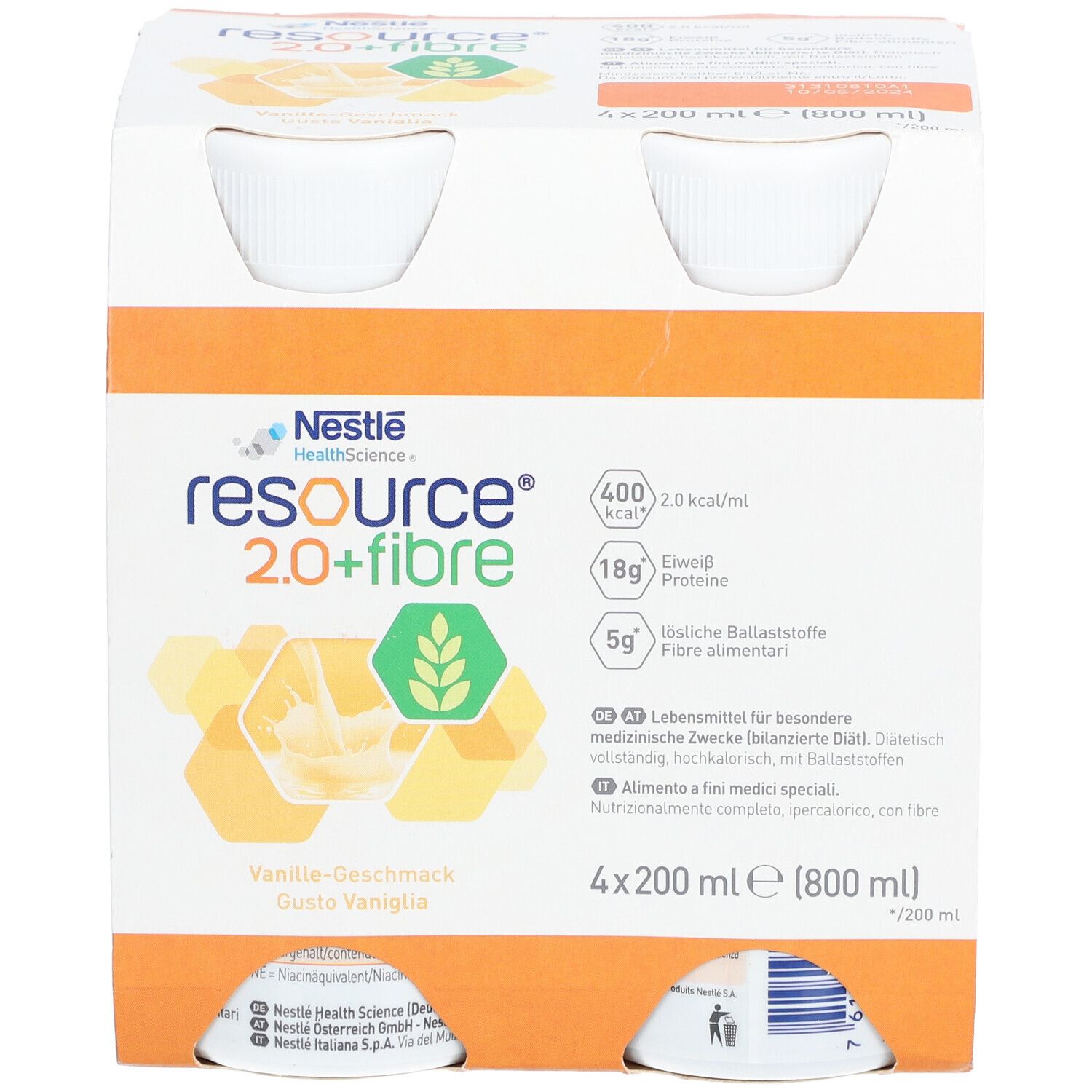 Nestlé Resource 2.0+fibre Vanille