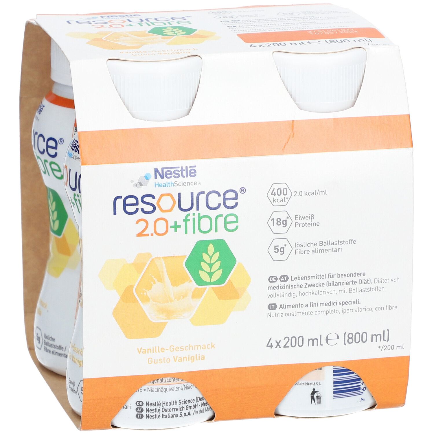 Nestlé Resource 2.0+fibre Vanille