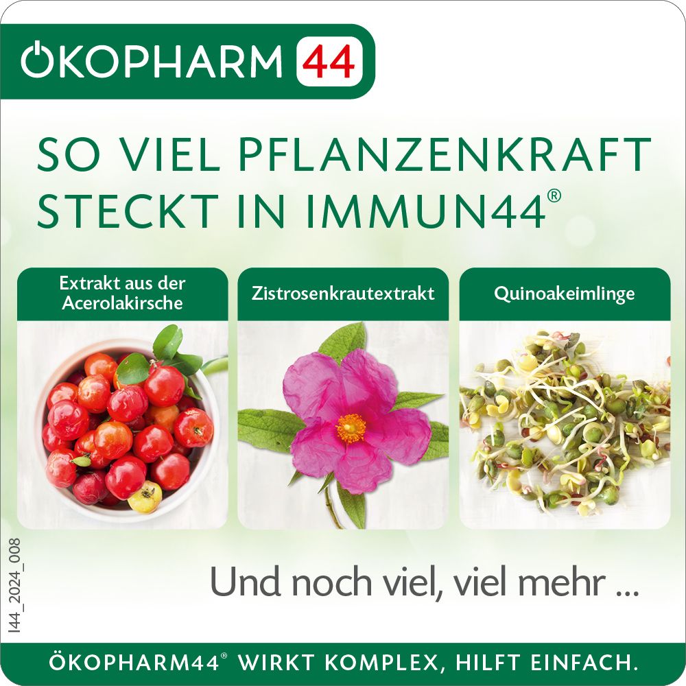 Ökopharm44® Immun44® Kapseln: Einfach in der Anwendung