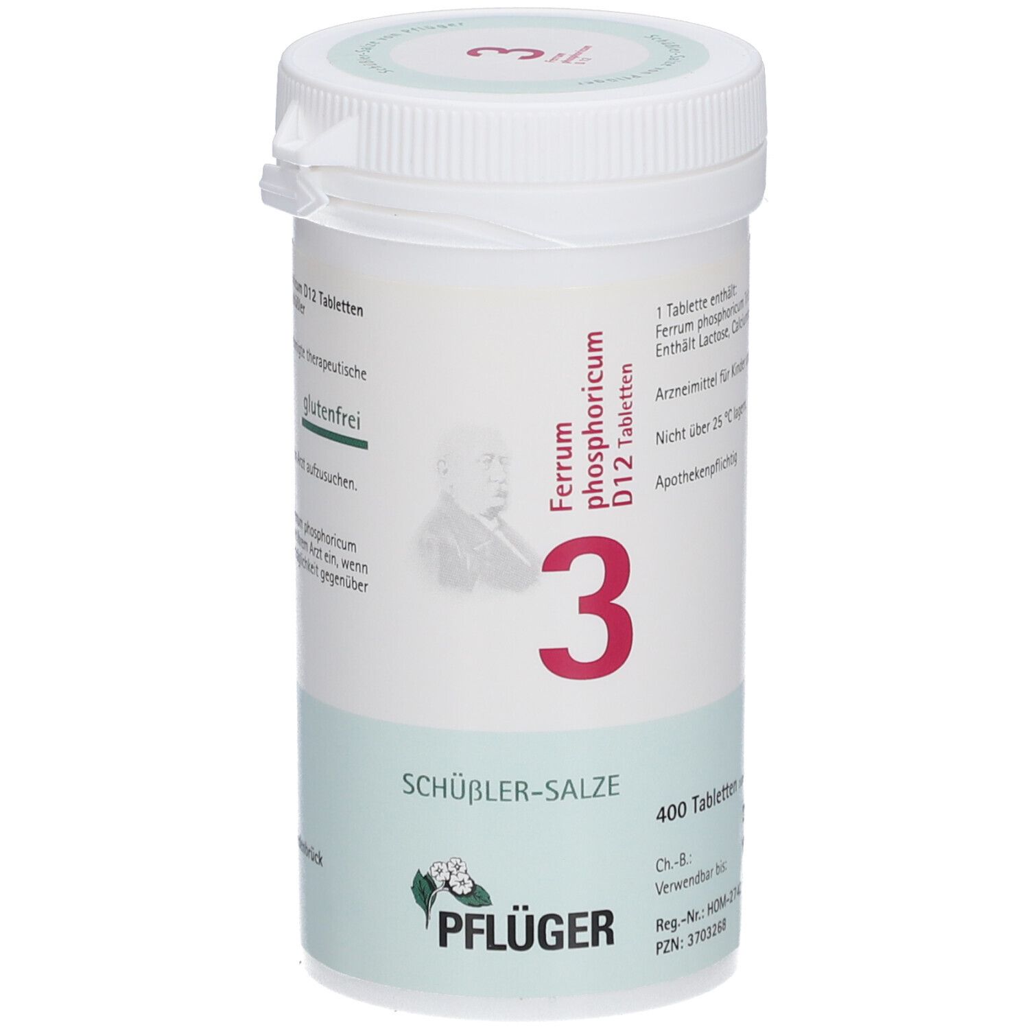 Schüßler-Salze 3 Ferrum phosphoricum D12 Tabletten