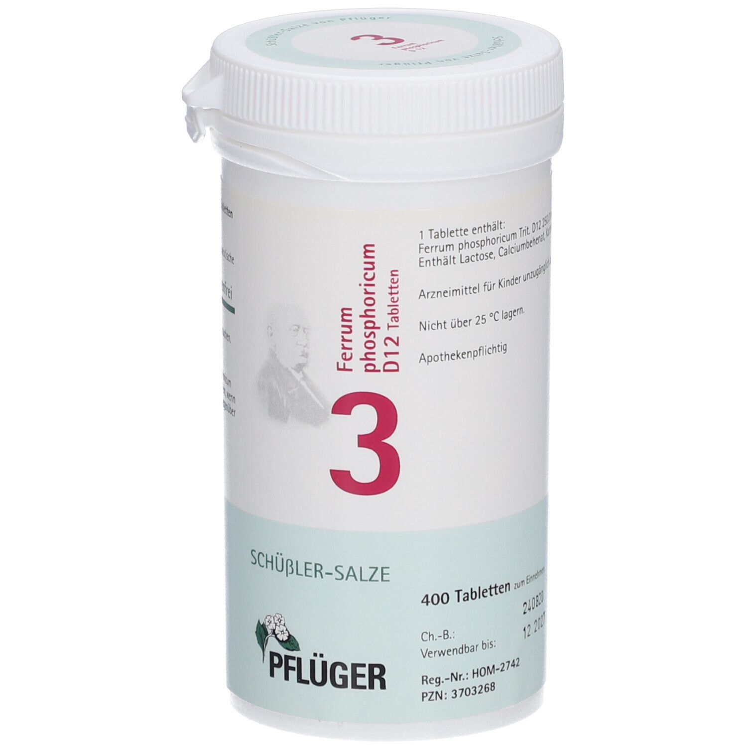 Schüßler-Salze 3 Ferrum phosphoricum D12 Tabletten