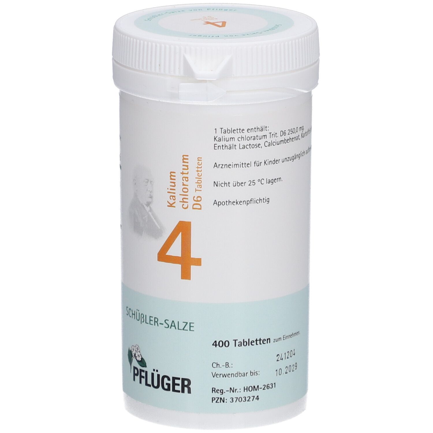 Schüßler-Salze 4 Kalium chloratum D6 Tabletten