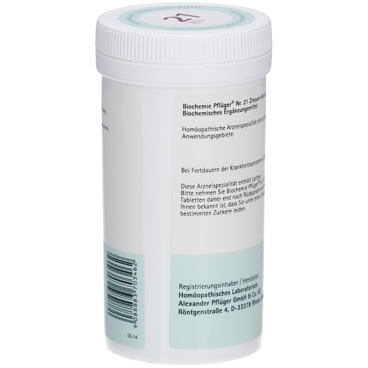 Schüßler-Salze 21 Zincum chloratum D6 Tabletten