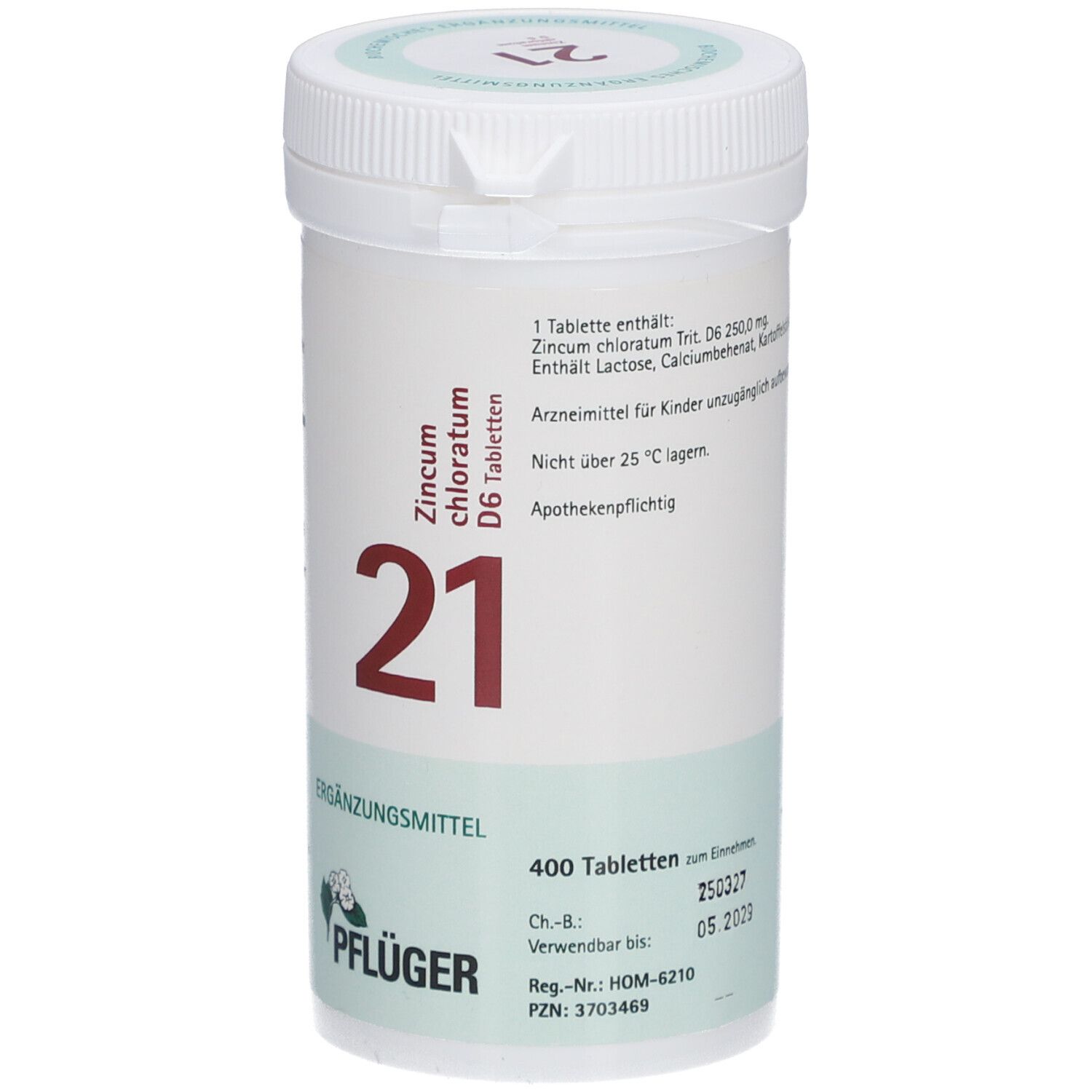 Schüßler-Salze 21 Zincum chloratum D6 Tabletten