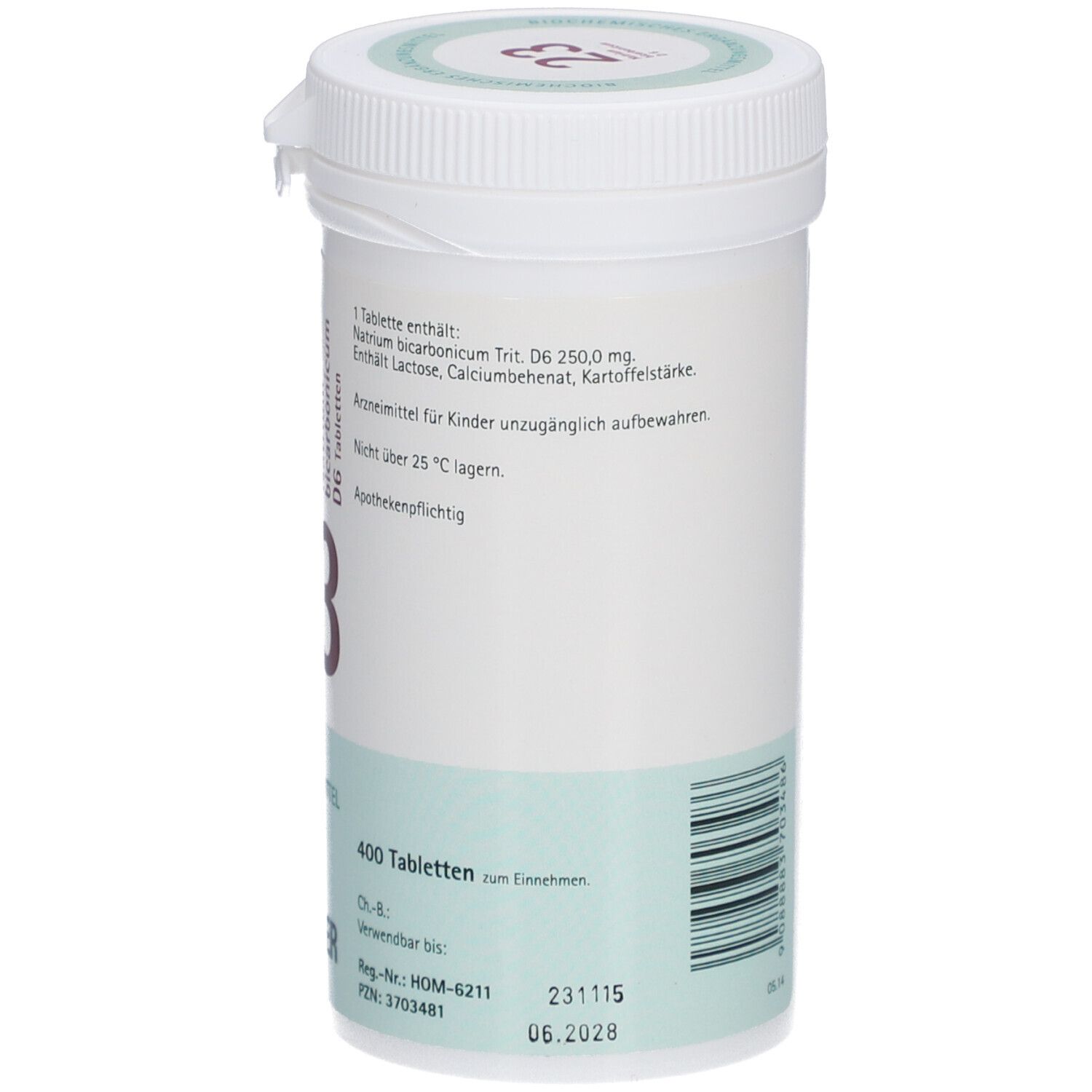 Schüßler-Salze 23 Natrium bicarbonicum D6 Tabletten