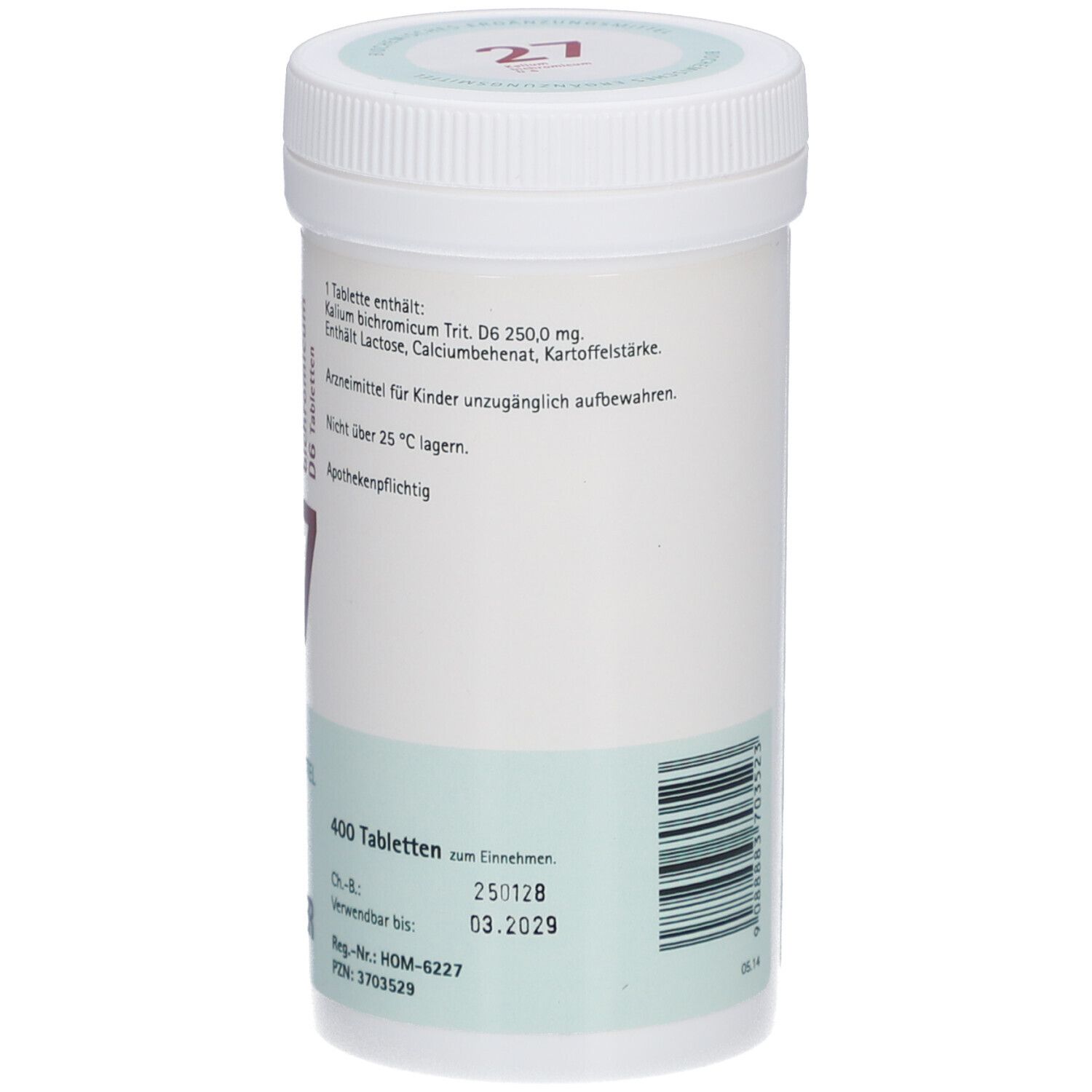 Schüßler-Salze 27 Kalium bichromicum D6 Tabletten