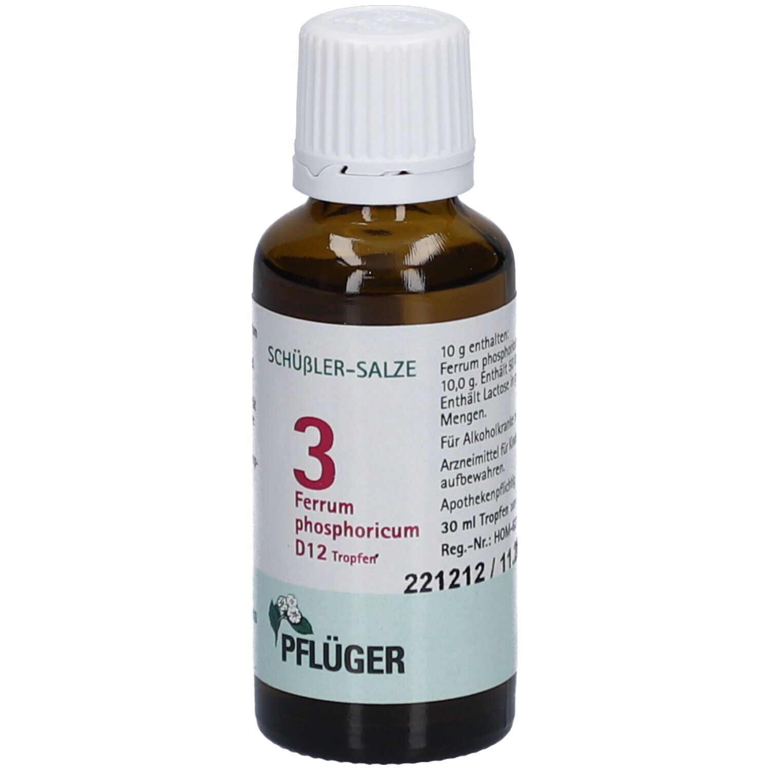 Schüßler-Salze 3 Ferrum phosphoricum D12 Tropfen