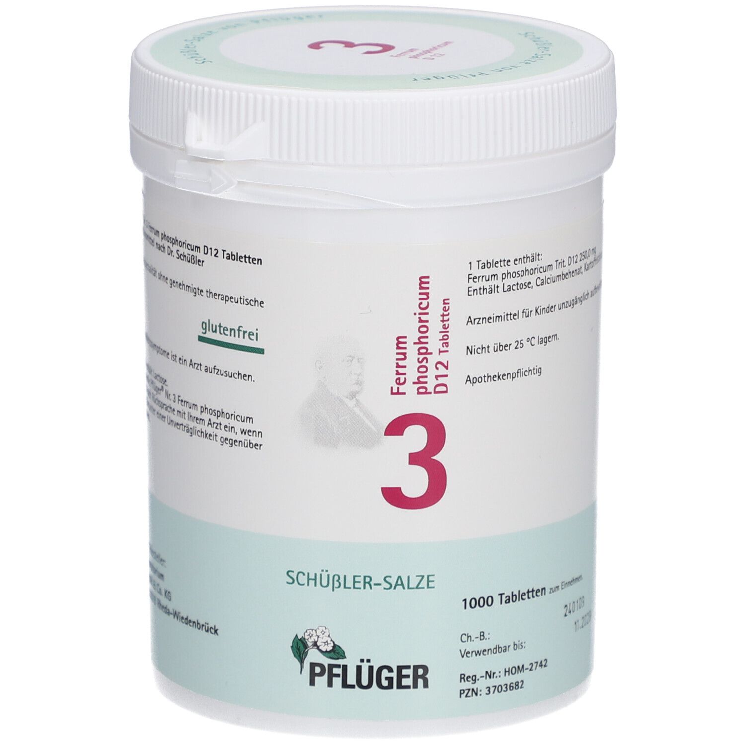 Schüßler-Salze 3 Ferrum phosphoricum D12 Tabletten