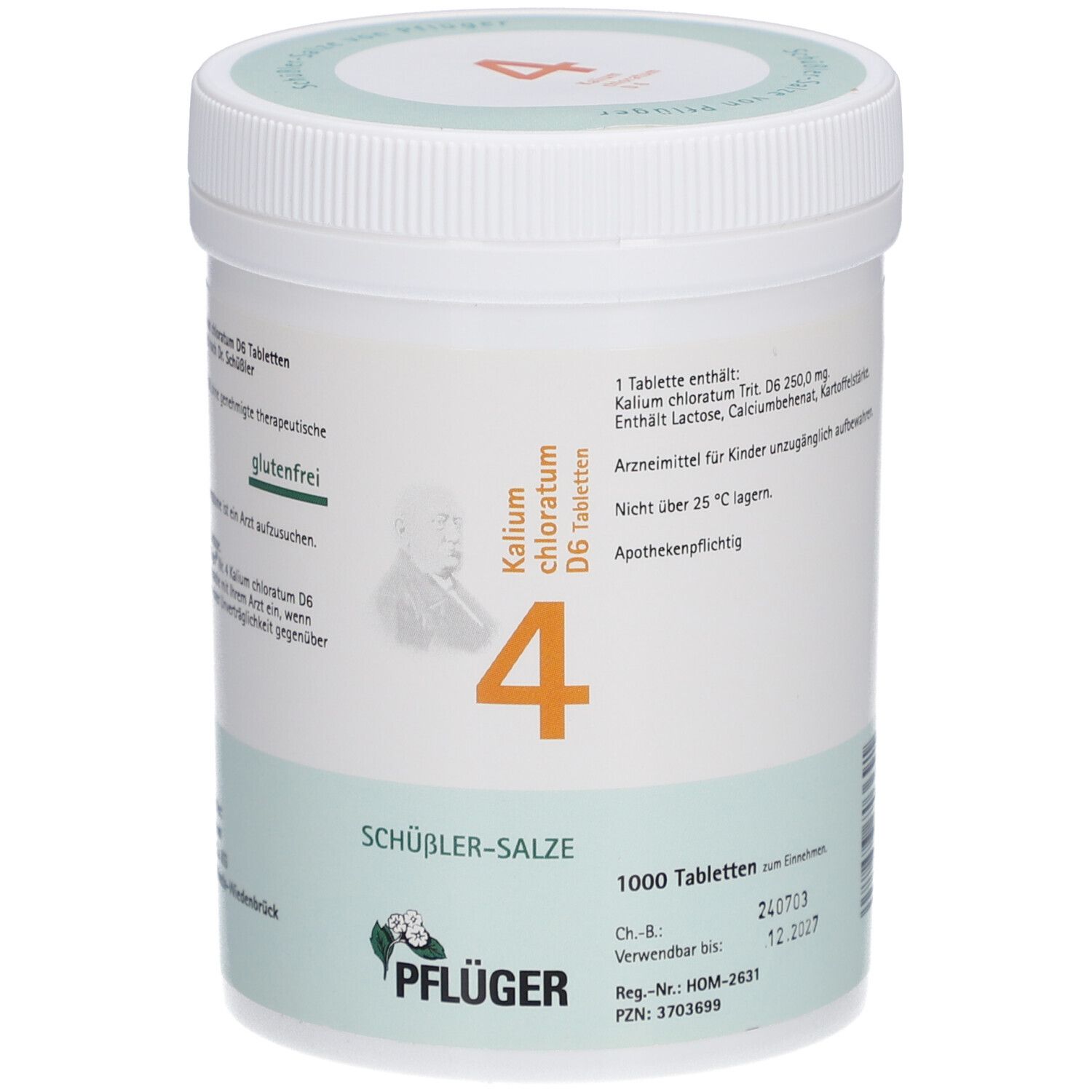 Schüßler-Salze 4 Kalium chloratum D6 Tabletten