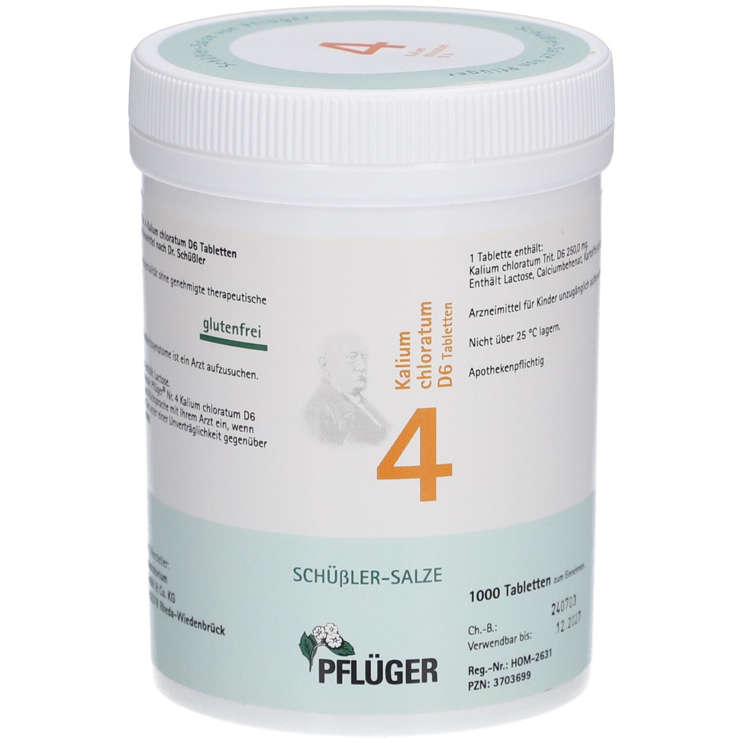 Schüßler-Salze 4 Kalium chloratum D6 Tabletten