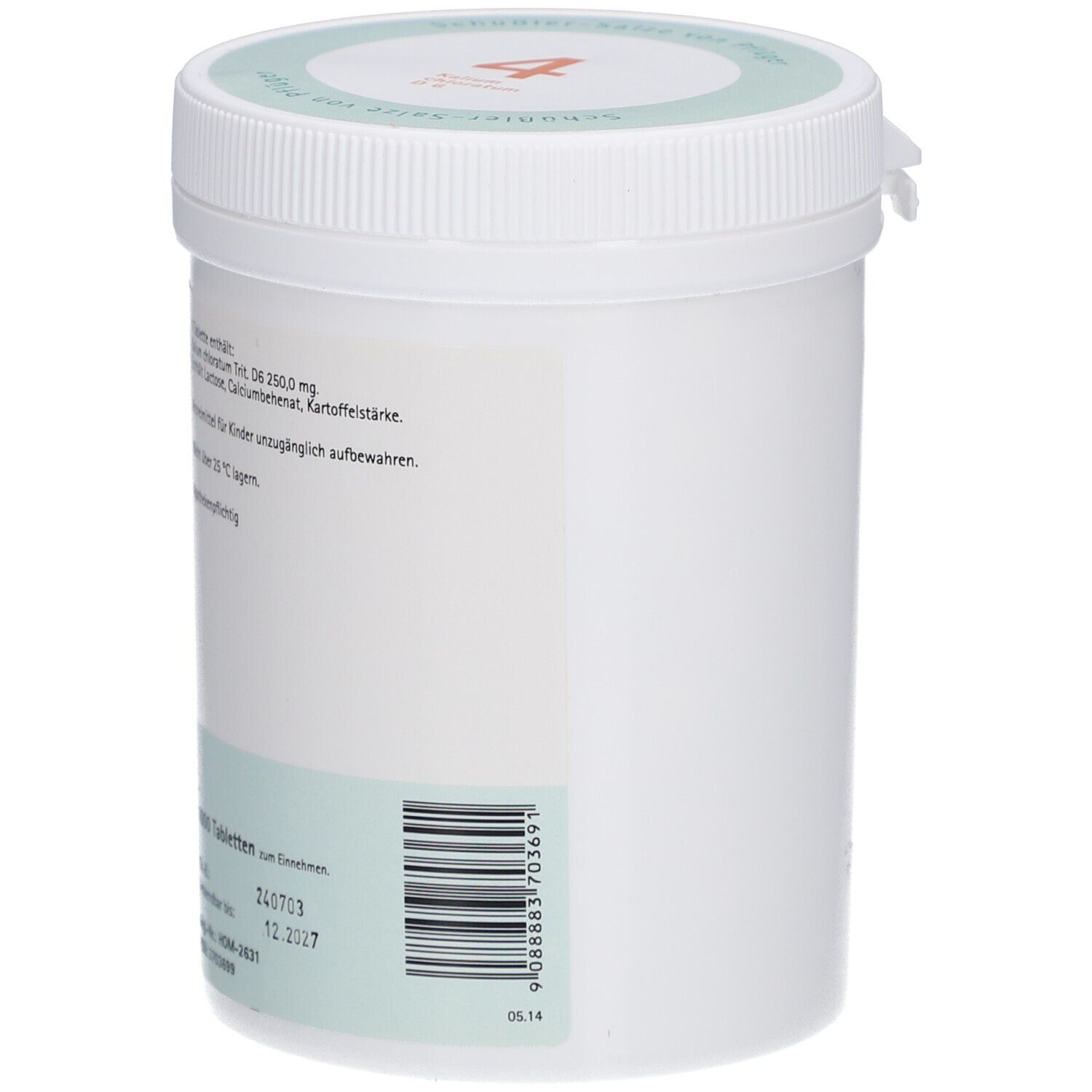 Schüßler-Salze 4 Kalium chloratum D6 Tabletten