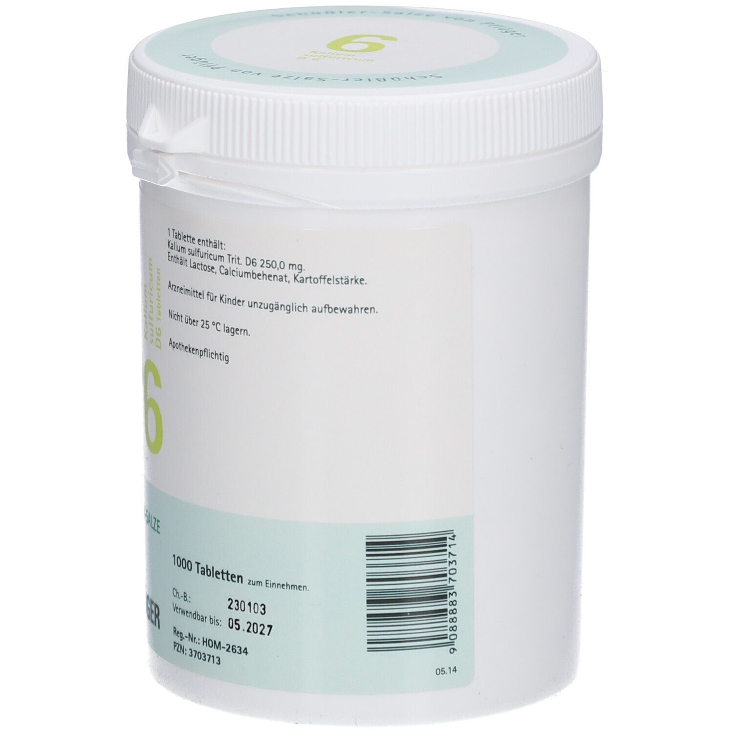 Schüßler-Salze 6 Kalium sulfuricum D6 Tabletten