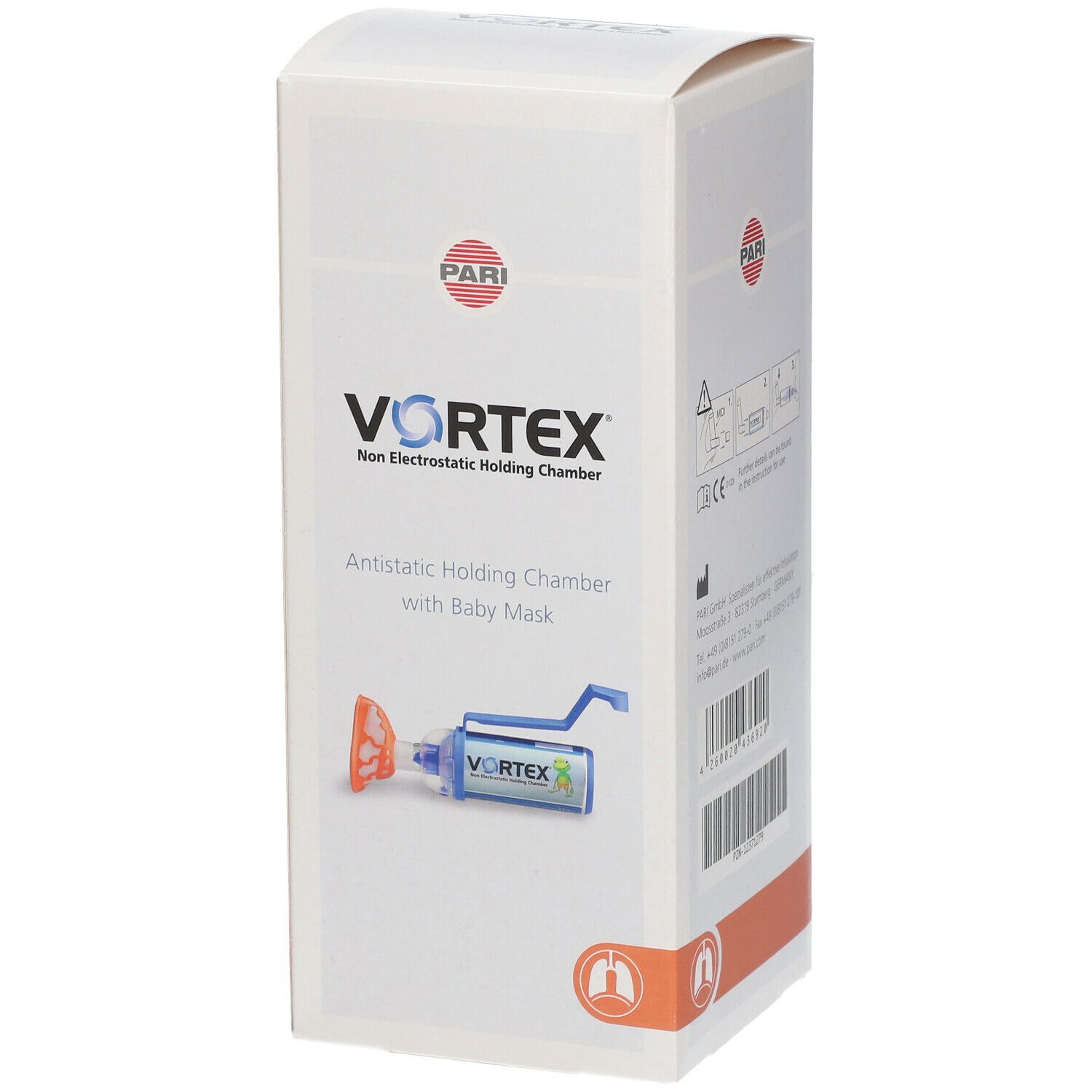 VORTEX® Antistatische Inhalierhilfe mit Babymaske