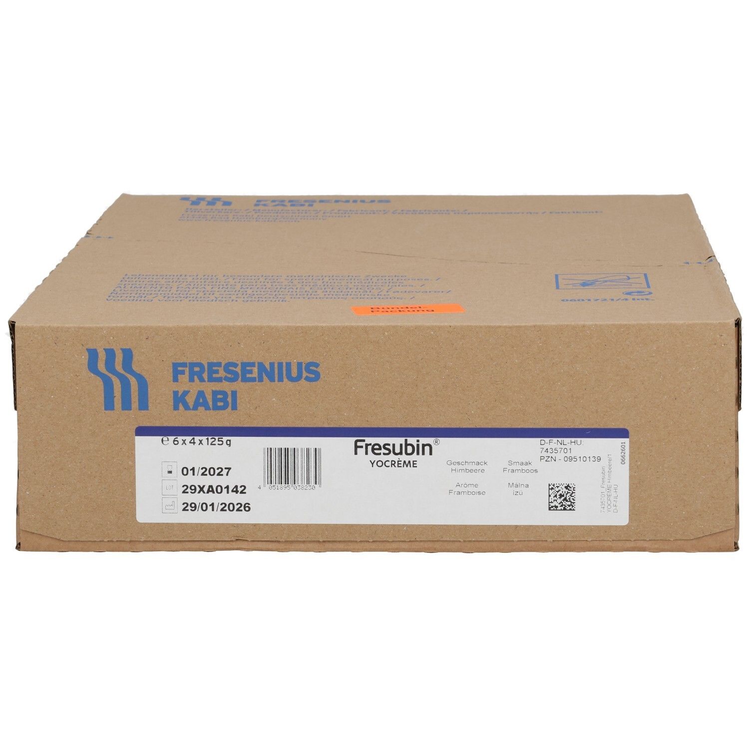 Fresenius Kabi Fresubin Yocreme Karton mit Produktinformationen.