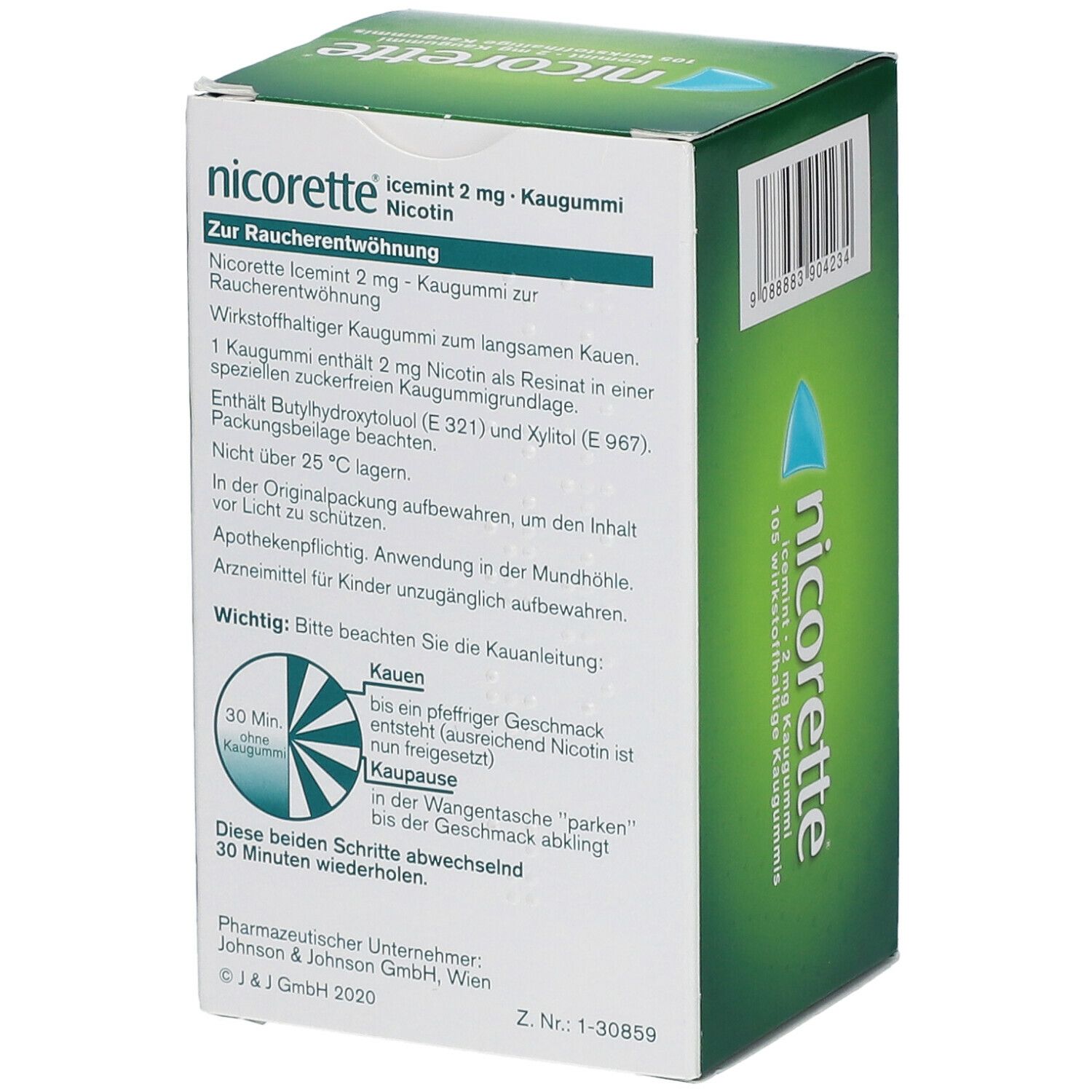 nicorette® Kaugummi icemint mit 2 mg Nikotin