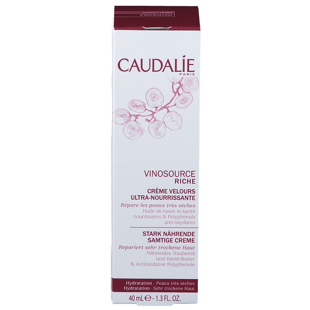 CAUDALIE Vinosource stark nährende samtige Creme 40 ml