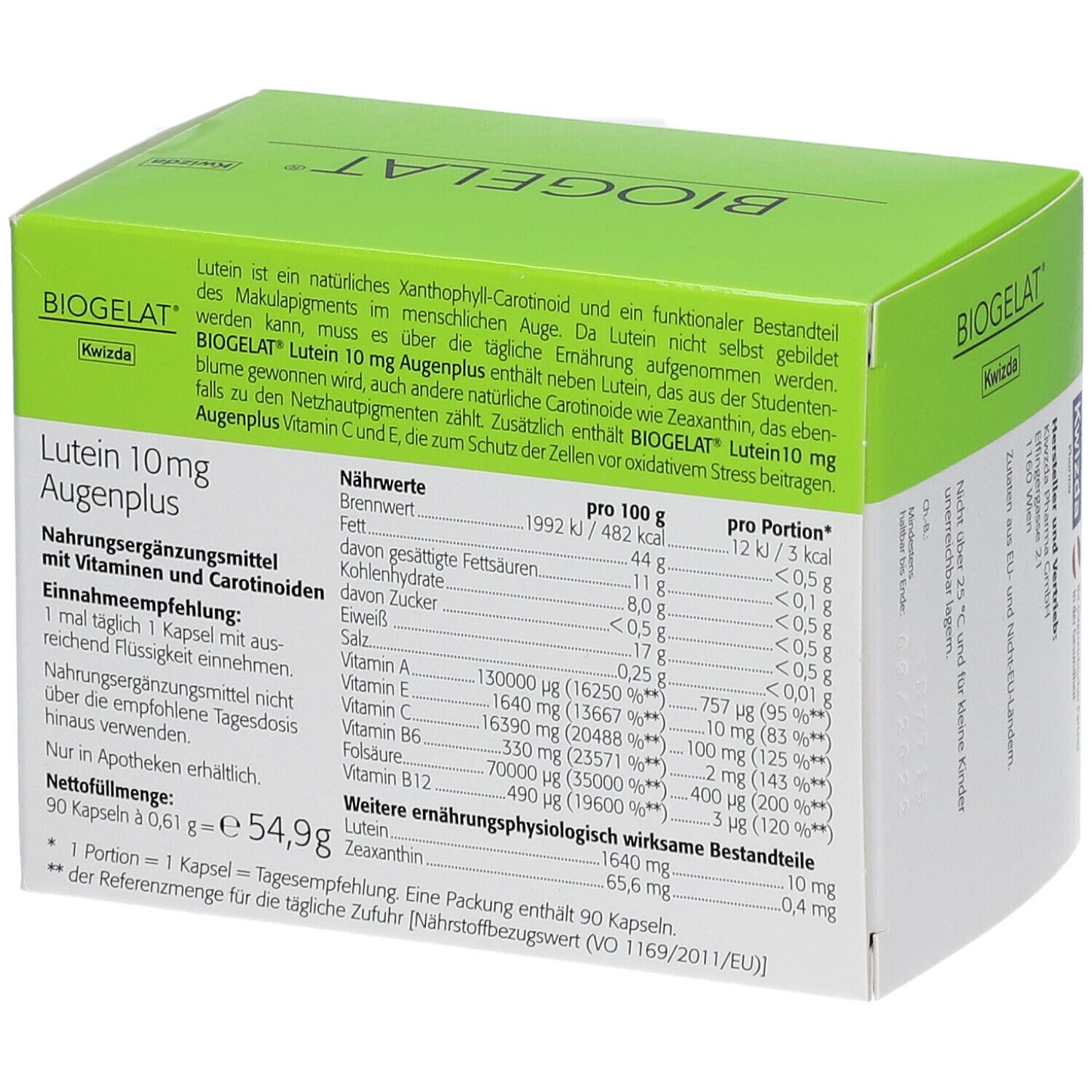 BIOGELAT® 10 mg Augenplus