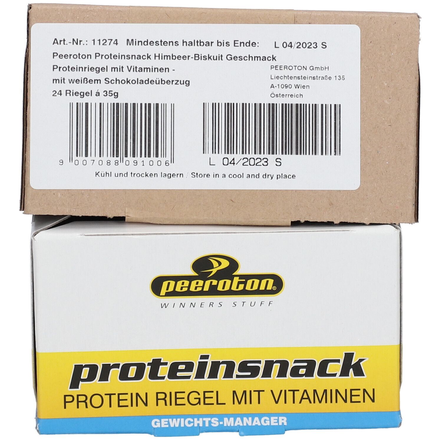 peeroton® Proteinsnack Himbeere/Biscuit Geschmack
