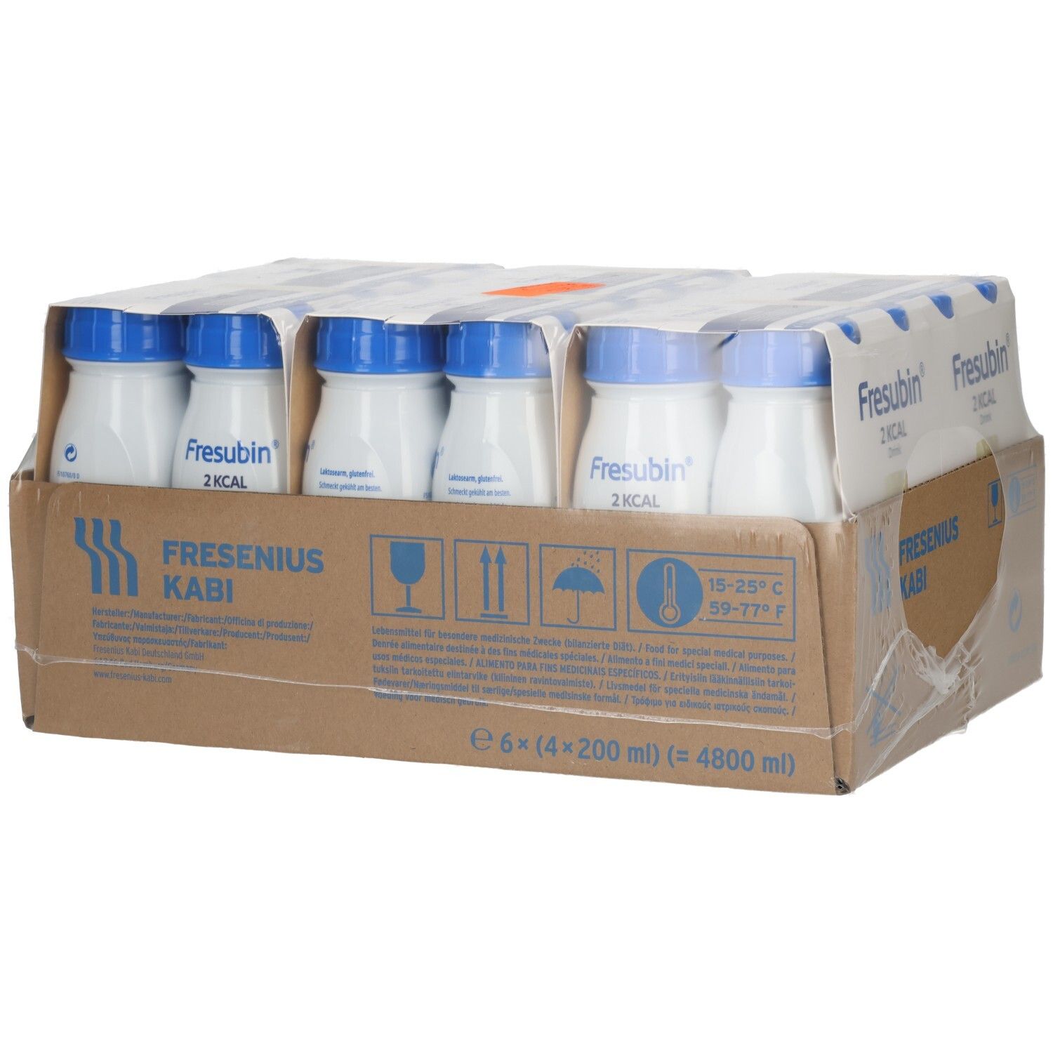 FRESUBIN 2 Kcal Drink Neutral: 24x200ml Flaschen im Karton. Lagerungshinweise auf Karton.