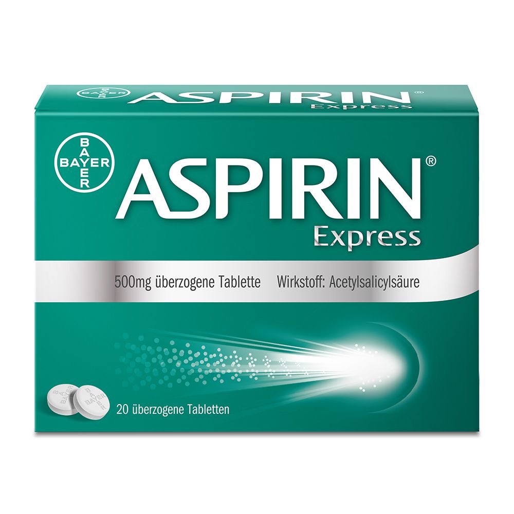 Aspirin® Express überzogene Tabletten bei Kopf-, Nacken- und Muskelschmerzen