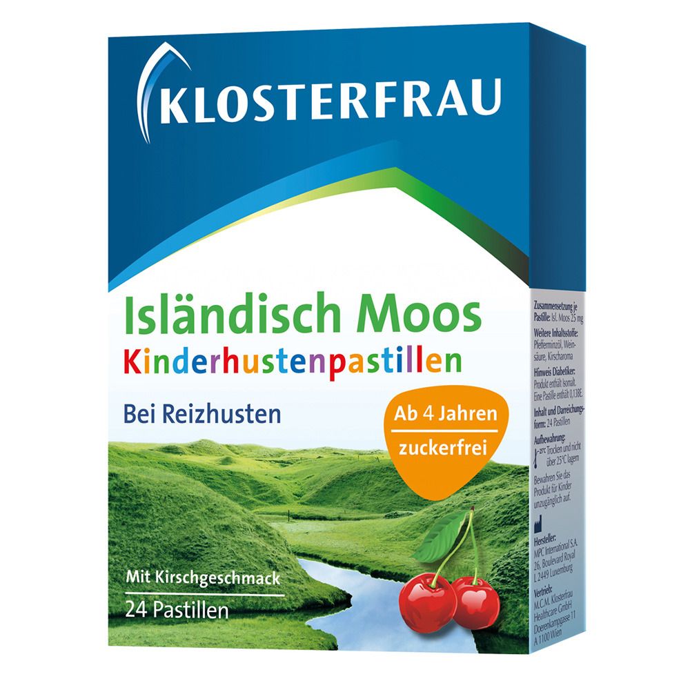 KLOSTERFRAU Isländisch Moos Kinderhustenpastillen Kirschgeschmack