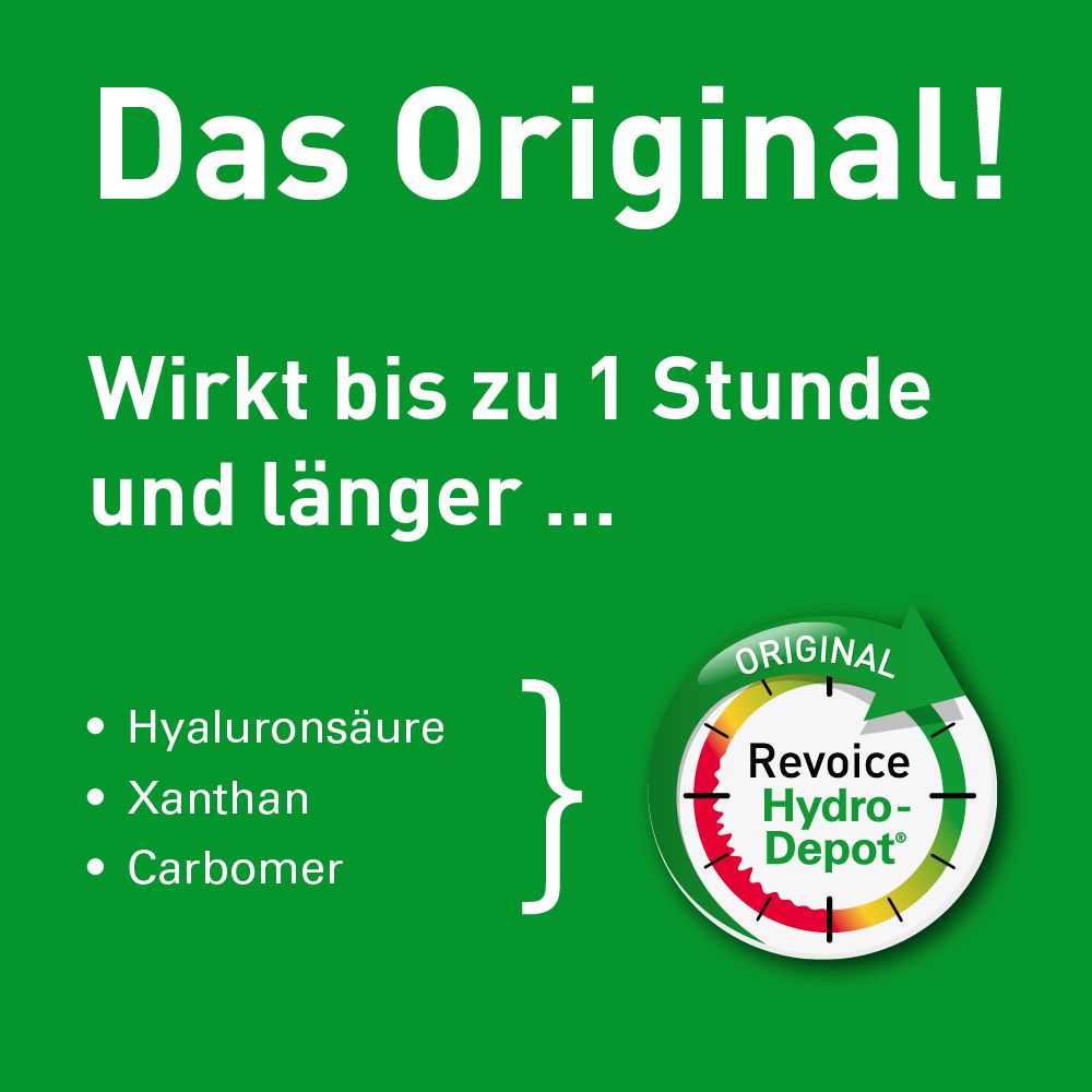 GeloRevoice Hydro-Depot: Hyaluronsäure, Xanthan, Carbomer für lang anhaltende Wirkung.
