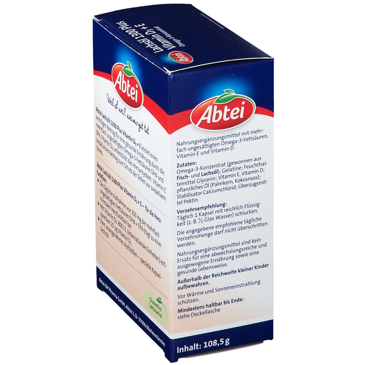 Abtei Lachs l 1300 Plus Vitamin D3 E hochdosiert 60 St shop