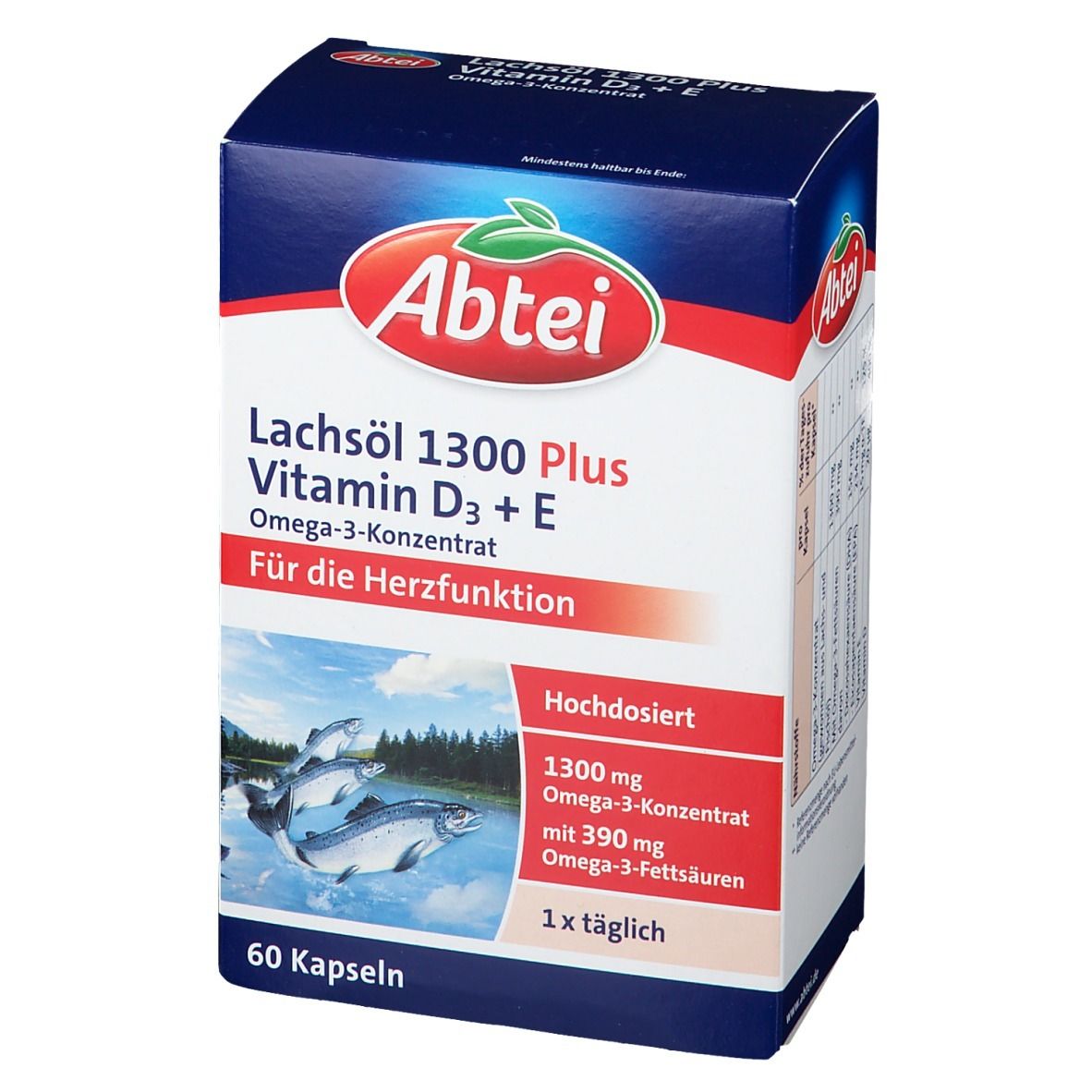 Abtei Lachs l 1300 Plus Vitamin D3 E hochdosiert 60 St shop