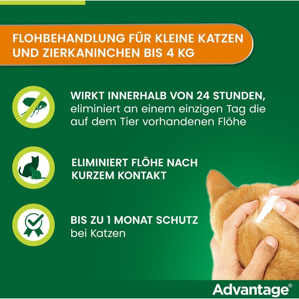 advantage® für kleine Katzen bis 4 kg