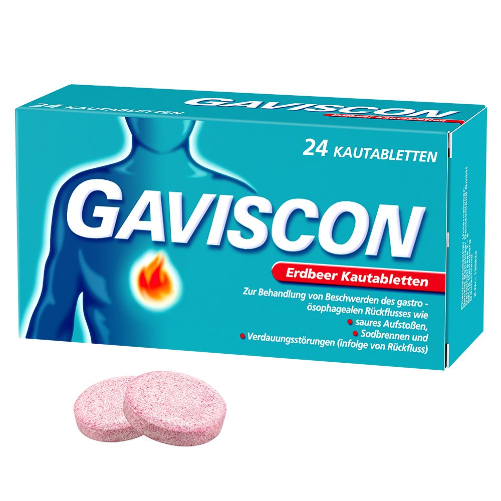 GAVISCON Erdbeer Kautabletten - Jetzt 10% Rabatt sichern mit dem Gutscheincode „gaviscon10“