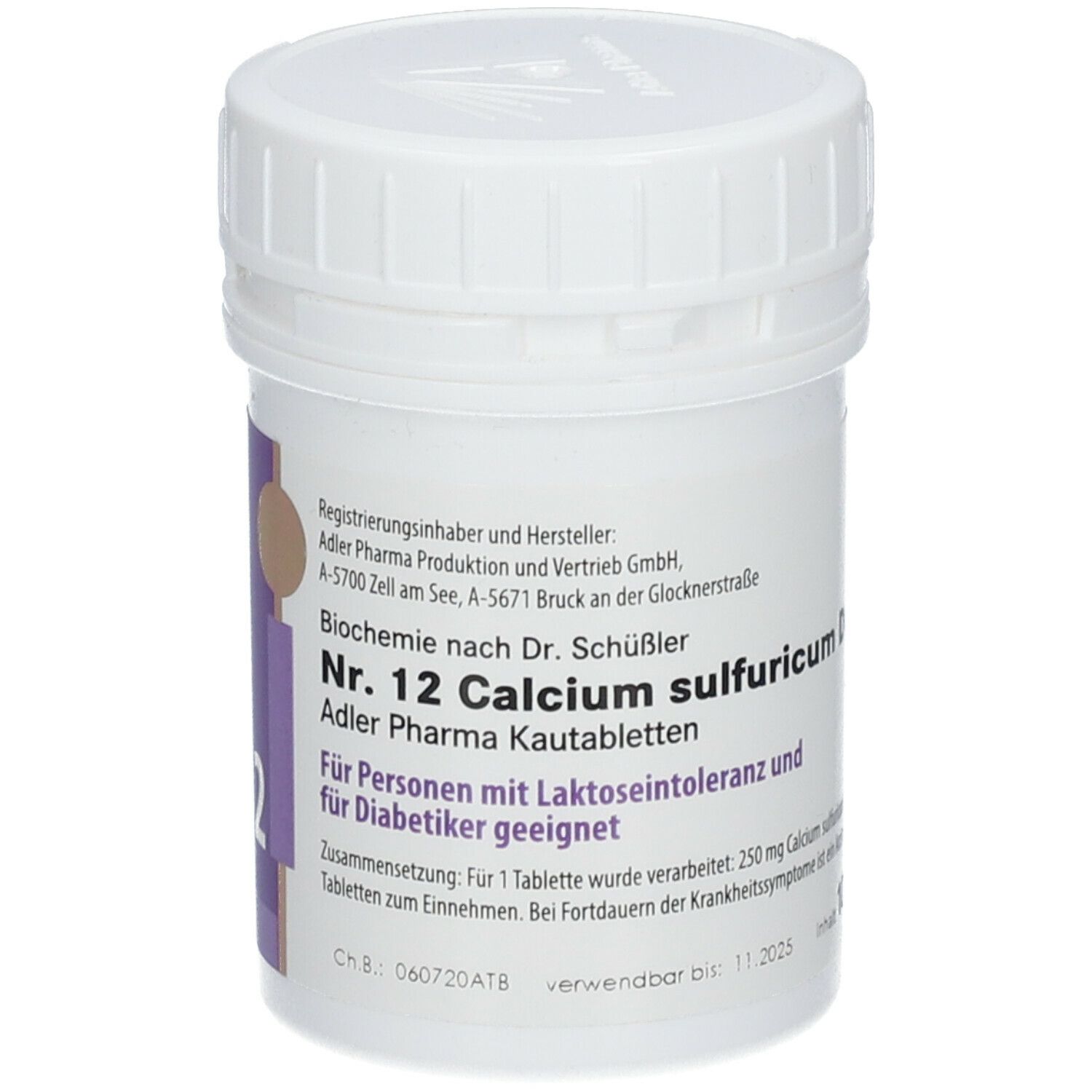 Adler Schüssler Salze Nr. 12 Calcium sulfuricum D6 Kautabletten