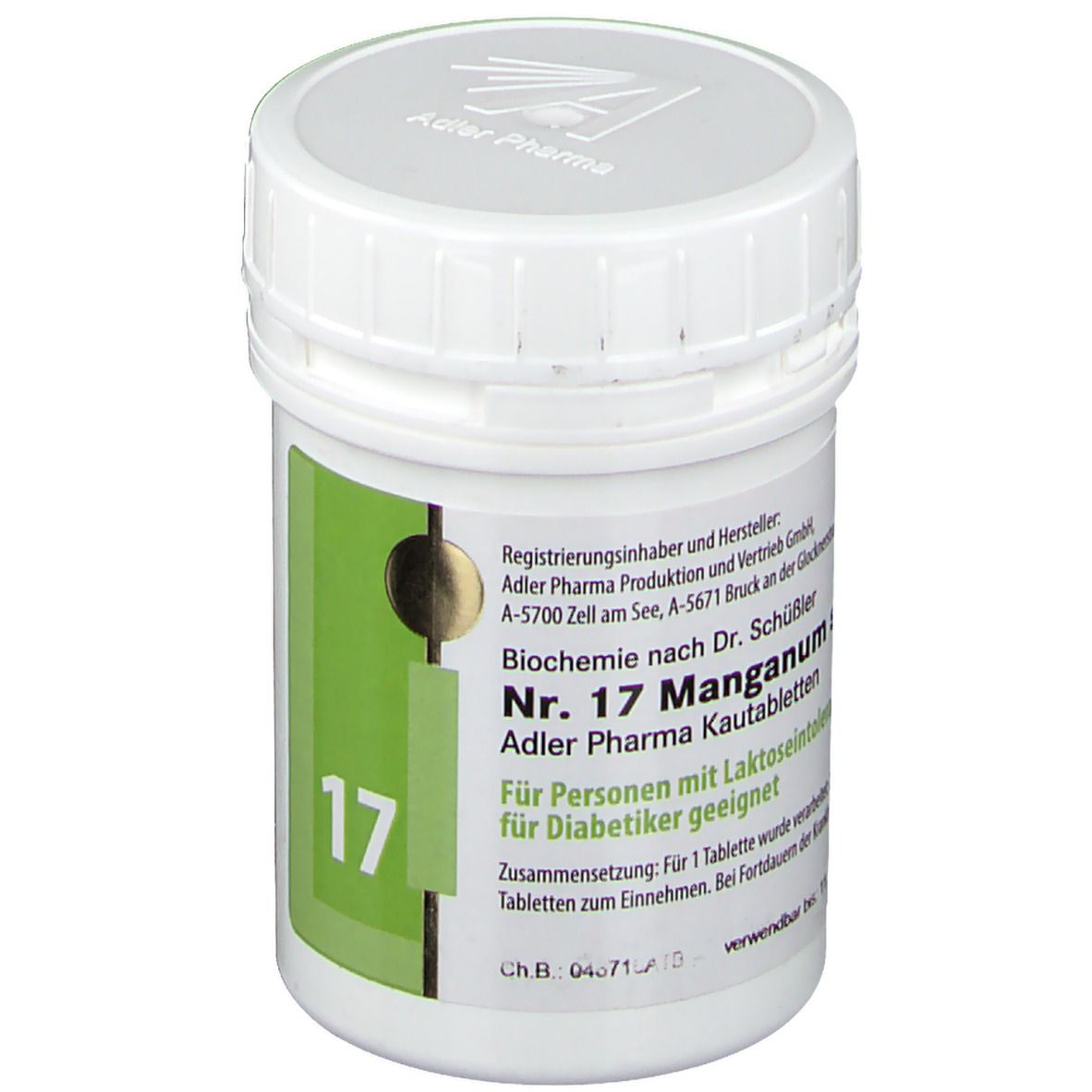 Adler Schüssler Salze Nr. 17 Magnesium sulfuricum D12 Kautabletten