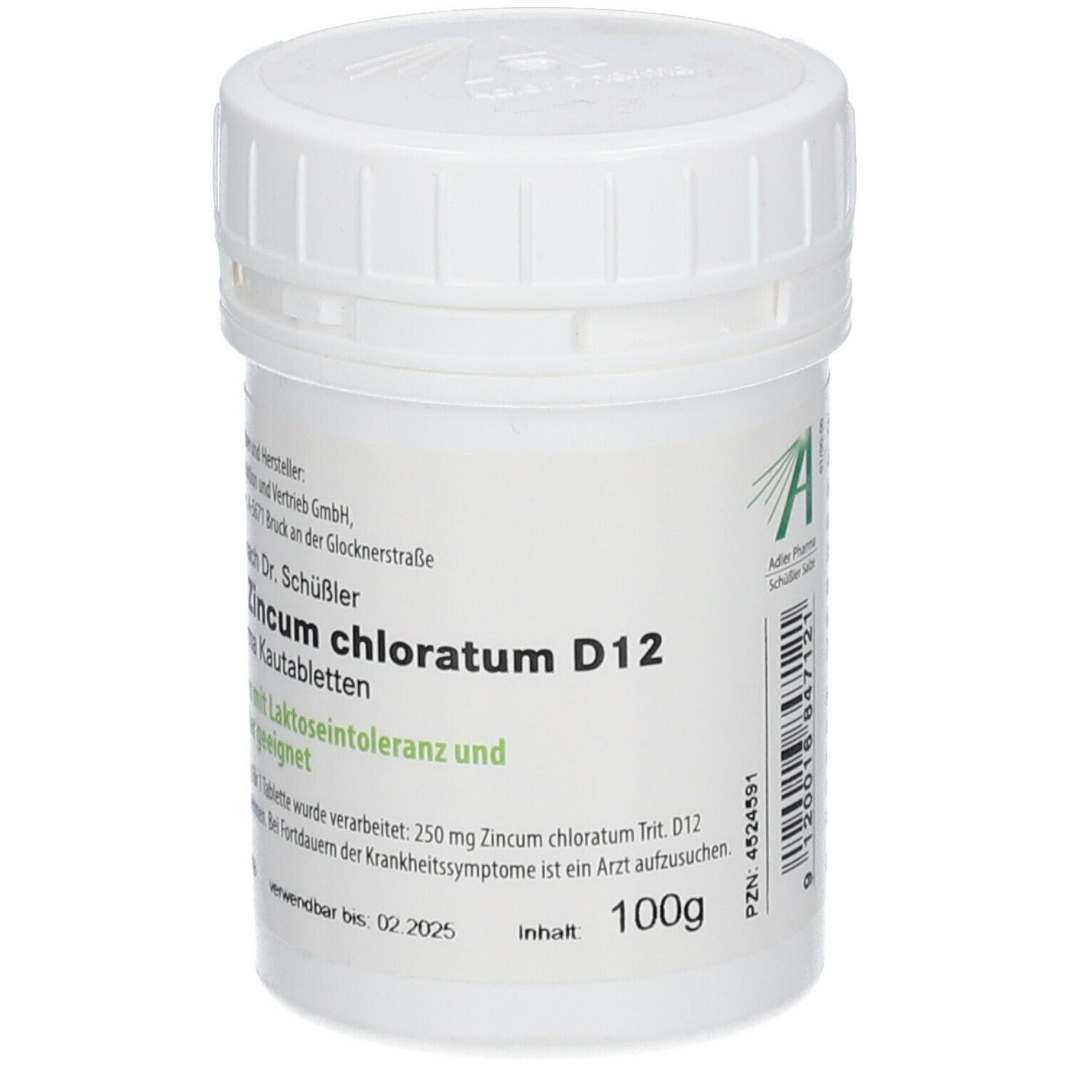 Adler Schüssler Salze Nr. 21 Zincum chloratum D12 Kautabletten