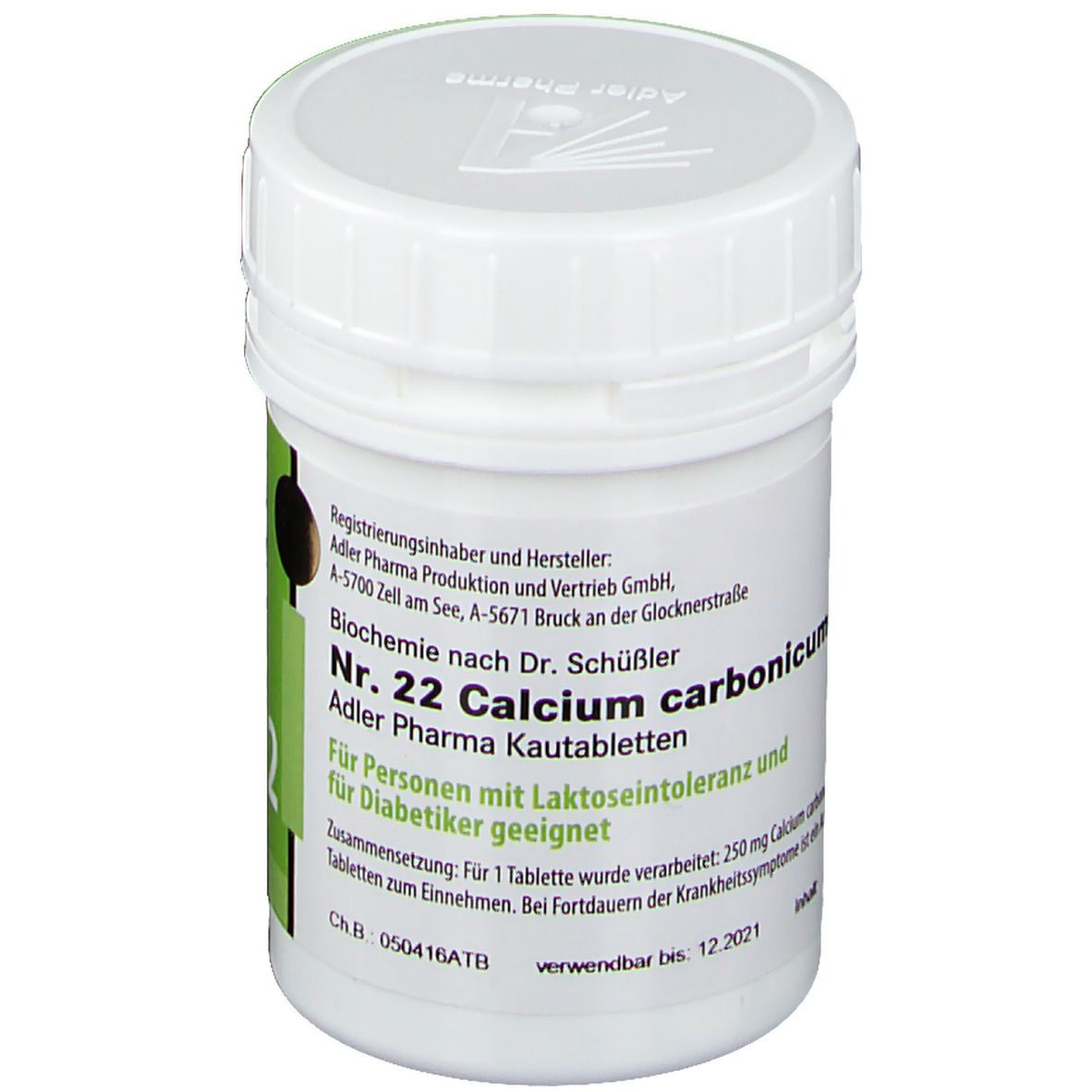 Adler Schüssler Salze Nr. 22 Calcium carbonicum D12 Kautabletten