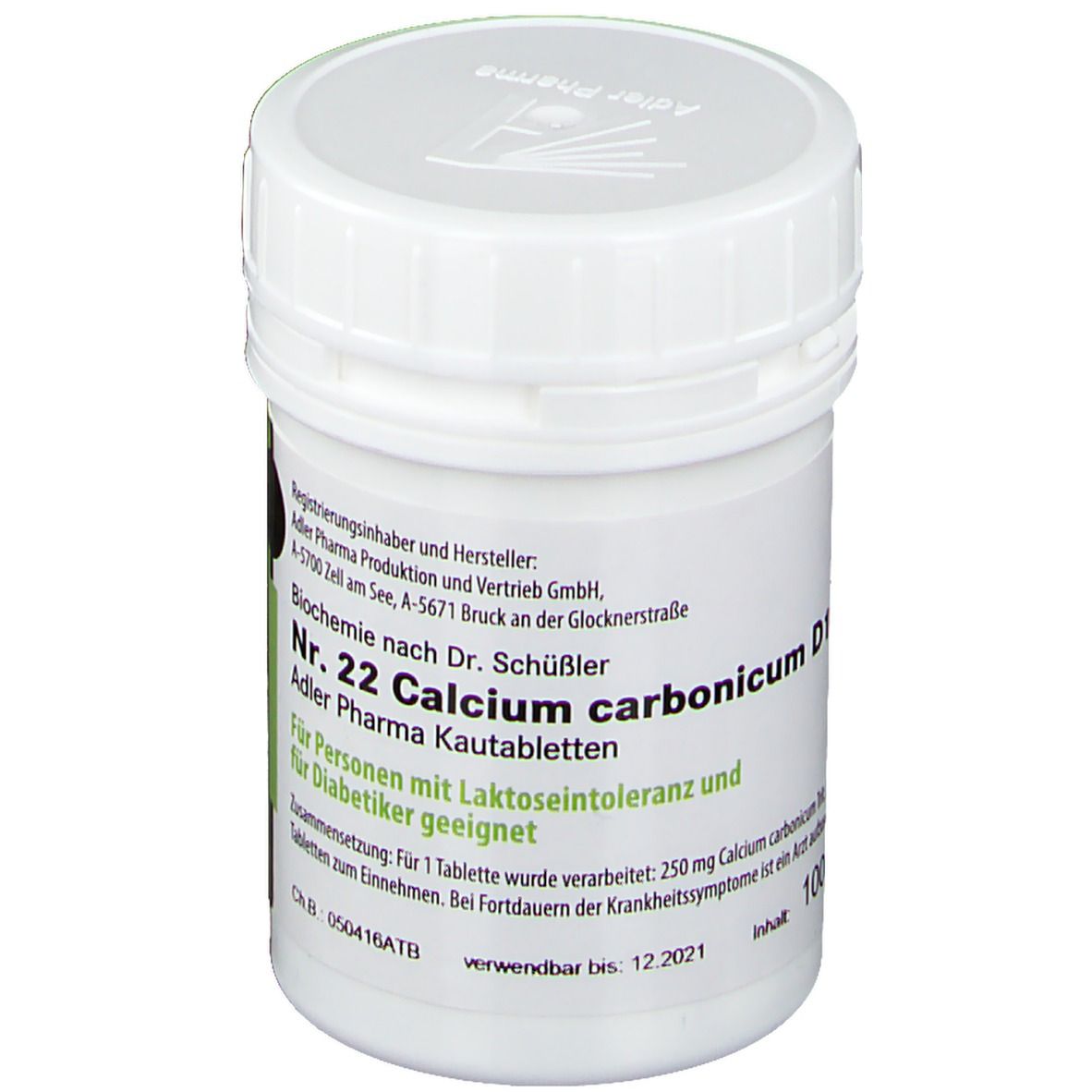 Adler Schüssler Salze Nr. 22 Calcium carbonicum D12 Kautabletten