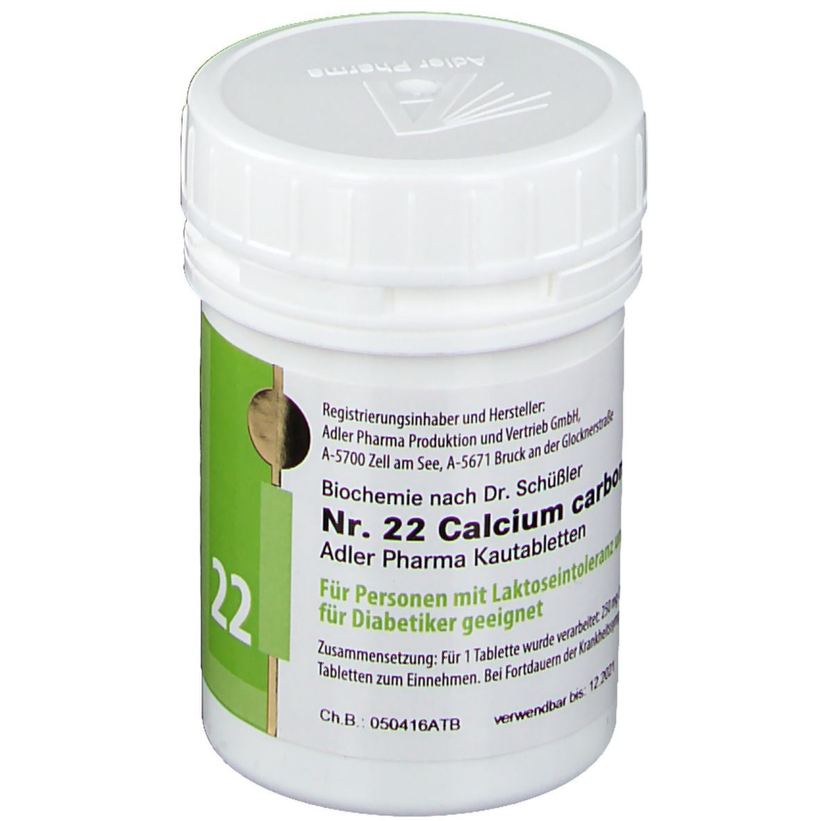 Adler Schüssler Salze Nr. 22 Calcium carbonicum D12 Kautabletten