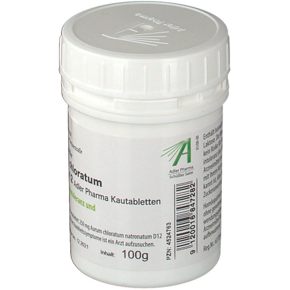 Adler Schüssler Salze Nr. 25 Aurum chloratum natronatum D12 Kautabletten