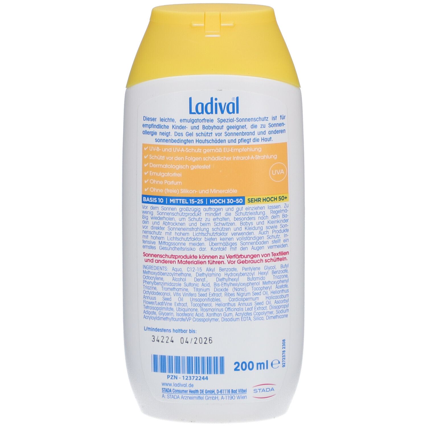 Ladival® Sonnenschutz Gel für Kinder bei Allergischer Haut LSF 50+