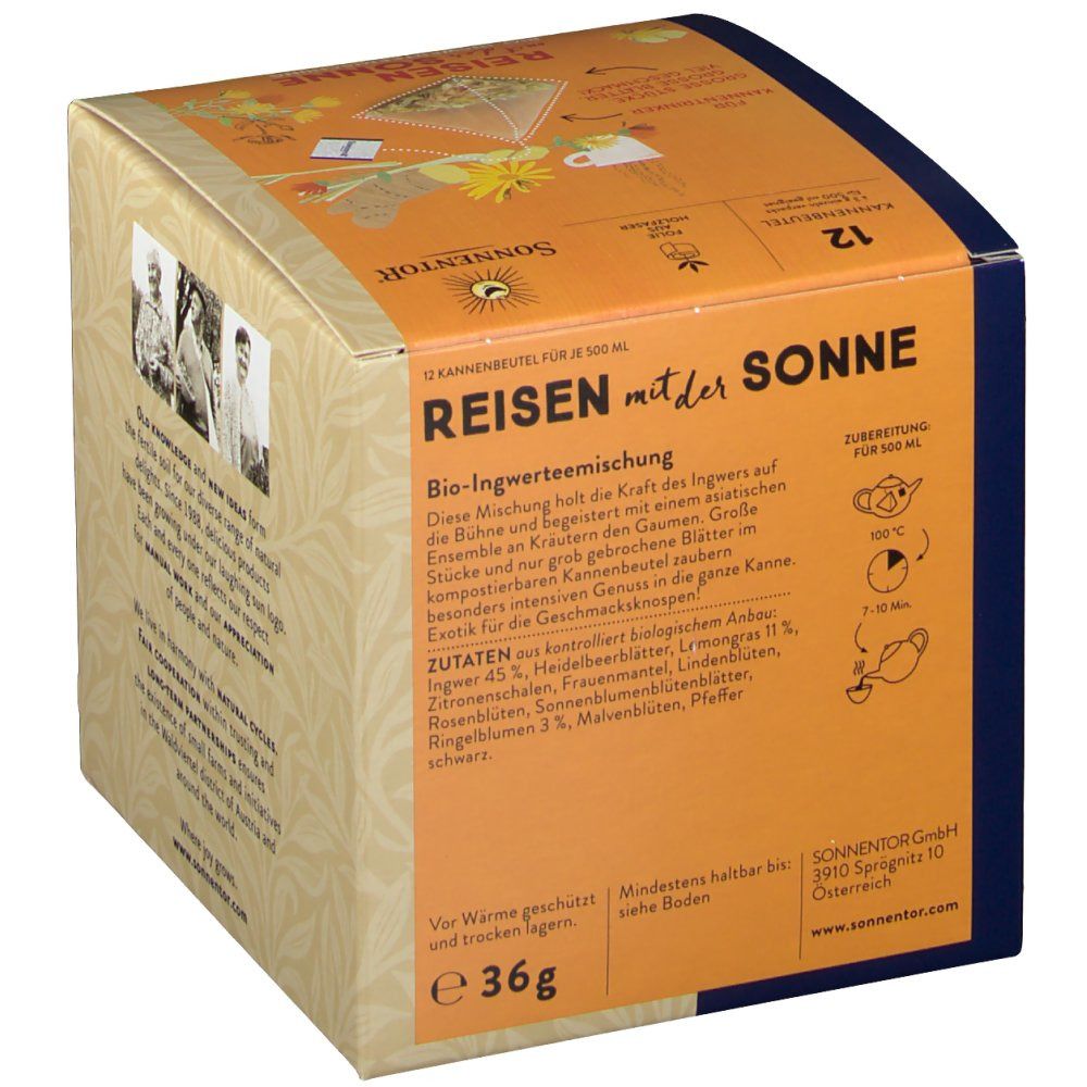 SonnentoR® Reisen mit der Sonne Ingwertee bio