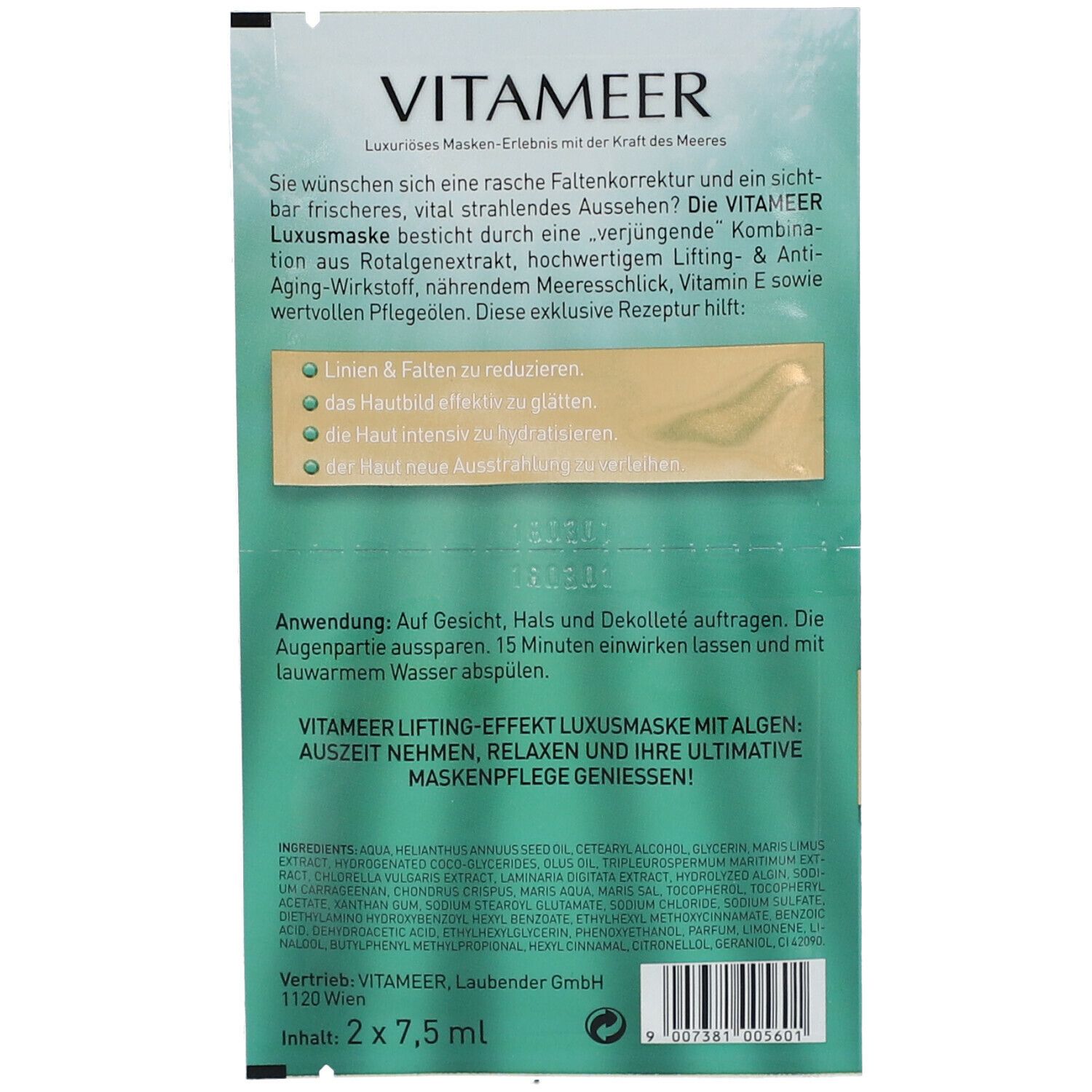VITAMEER Lifting-Effekt Luxusmaske