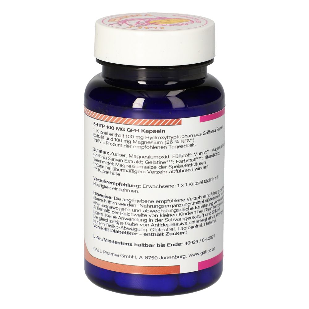 Rückseite der blauen Flasche. Text: Inhaltsstoffe, Verzehrempfehlung, Hinweise. QR-Code und Barcode sind ebenfalls sichtbar.