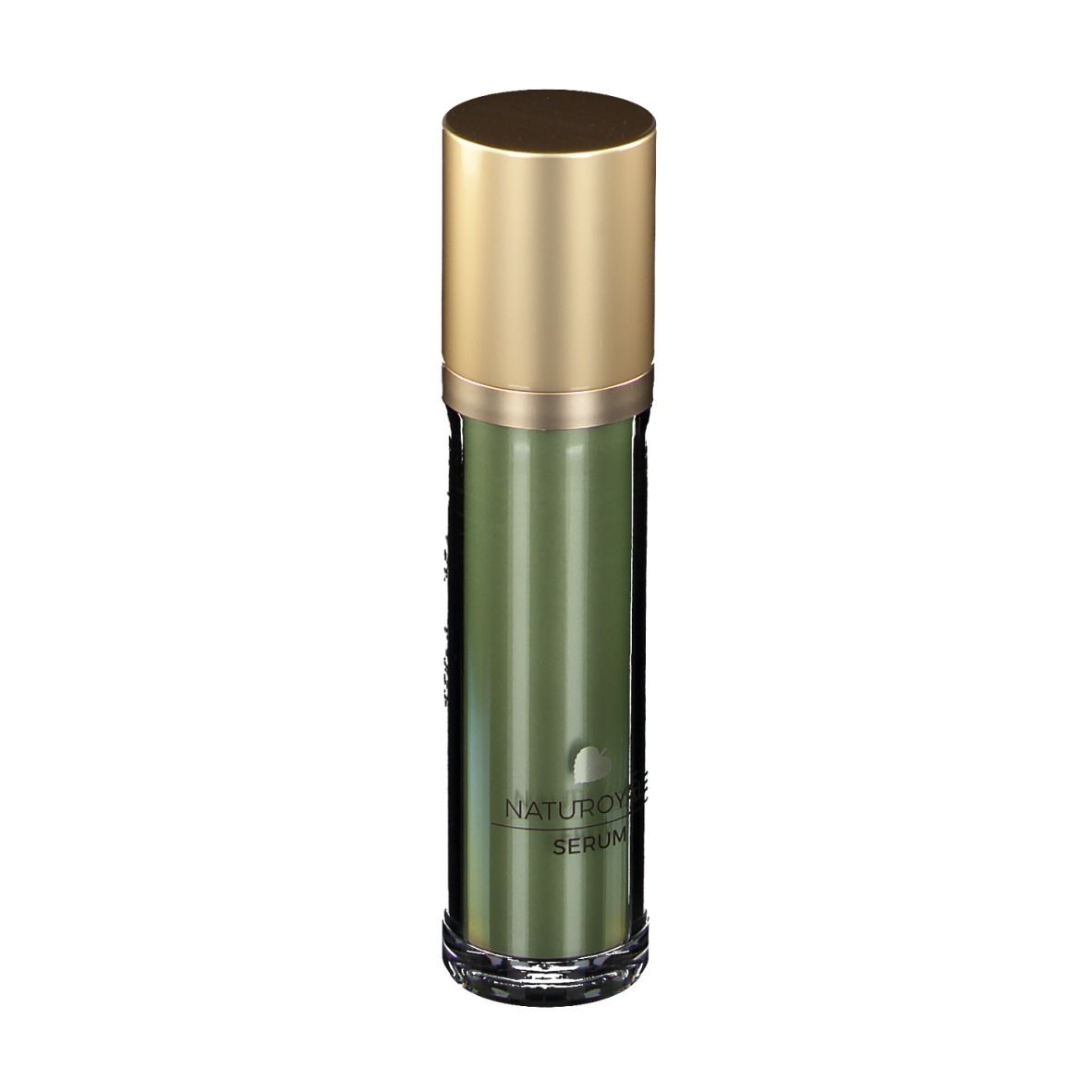 Grüne Serumflasche mit goldfarbenem Deckel. Aufschrift: NATUROYALE SERUM.