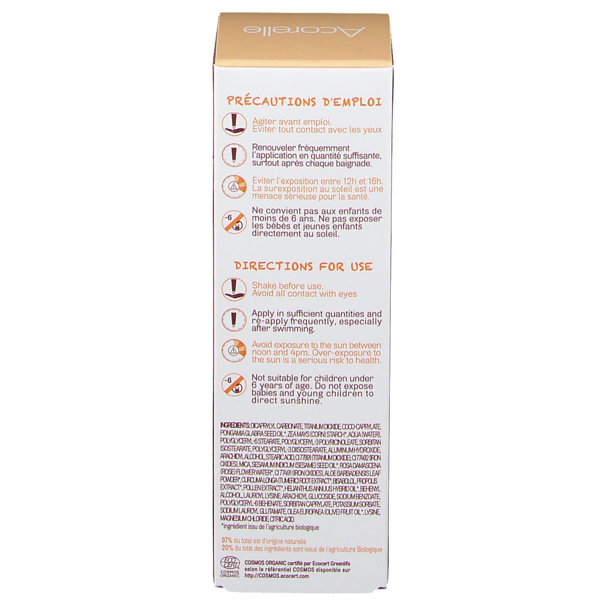 Acorelle Getönte Sonnencreme SPF 50 hell