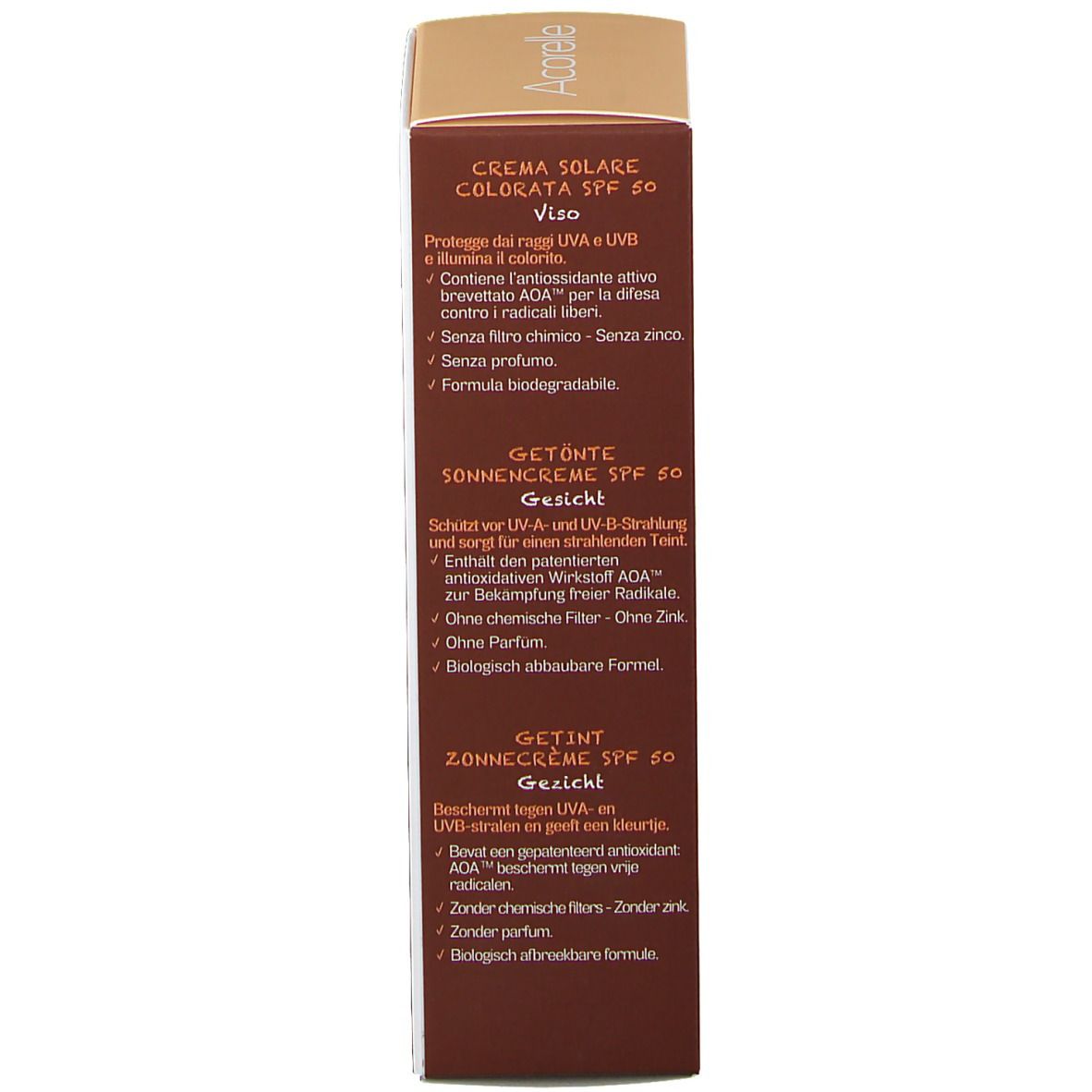 Acorelle Getönte Sonnencreme SPF 50 hell