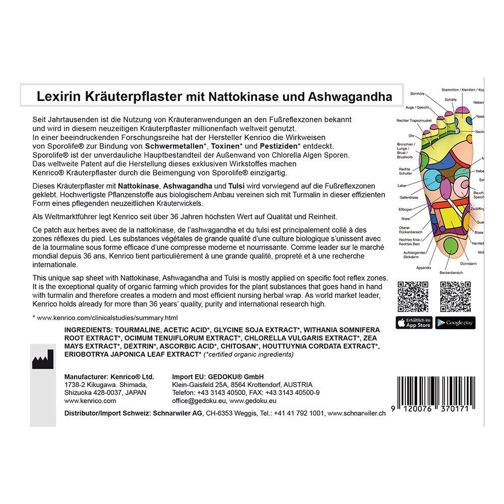 Kenrico Lexirin® Kräuterpflaster mit Nattokinase & Ashwagandha