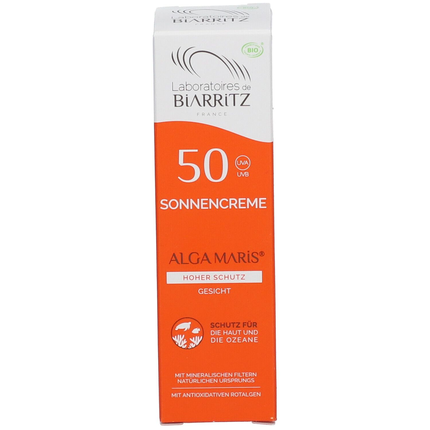 Laboratoires de BIARRITZ ALGAMARIS Bio-Sonnencreme für das Gesicht SPF 50